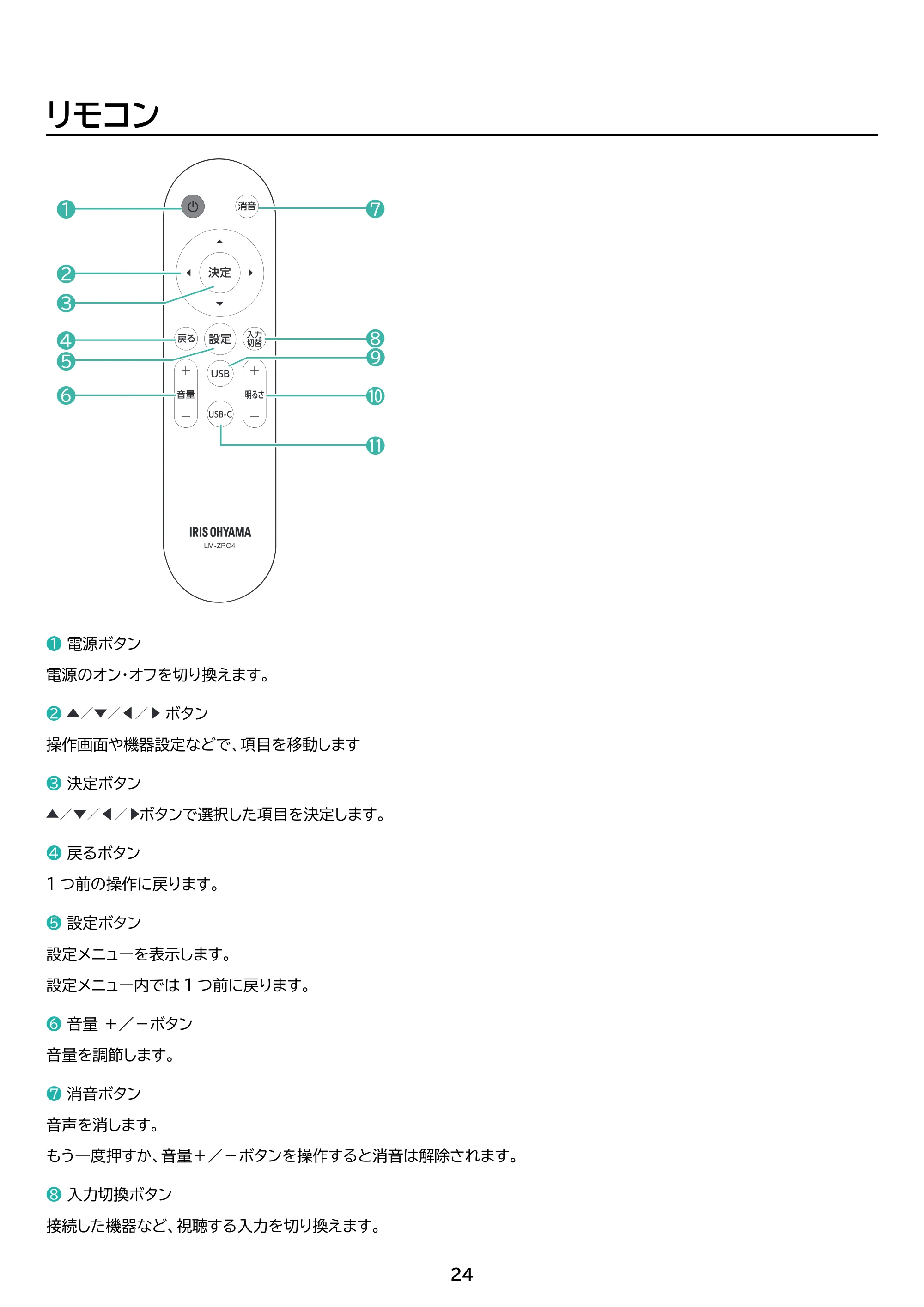 アイリスオーヤマ DO-FU556U 取扱説明書 — 原本ページ — 24ページ