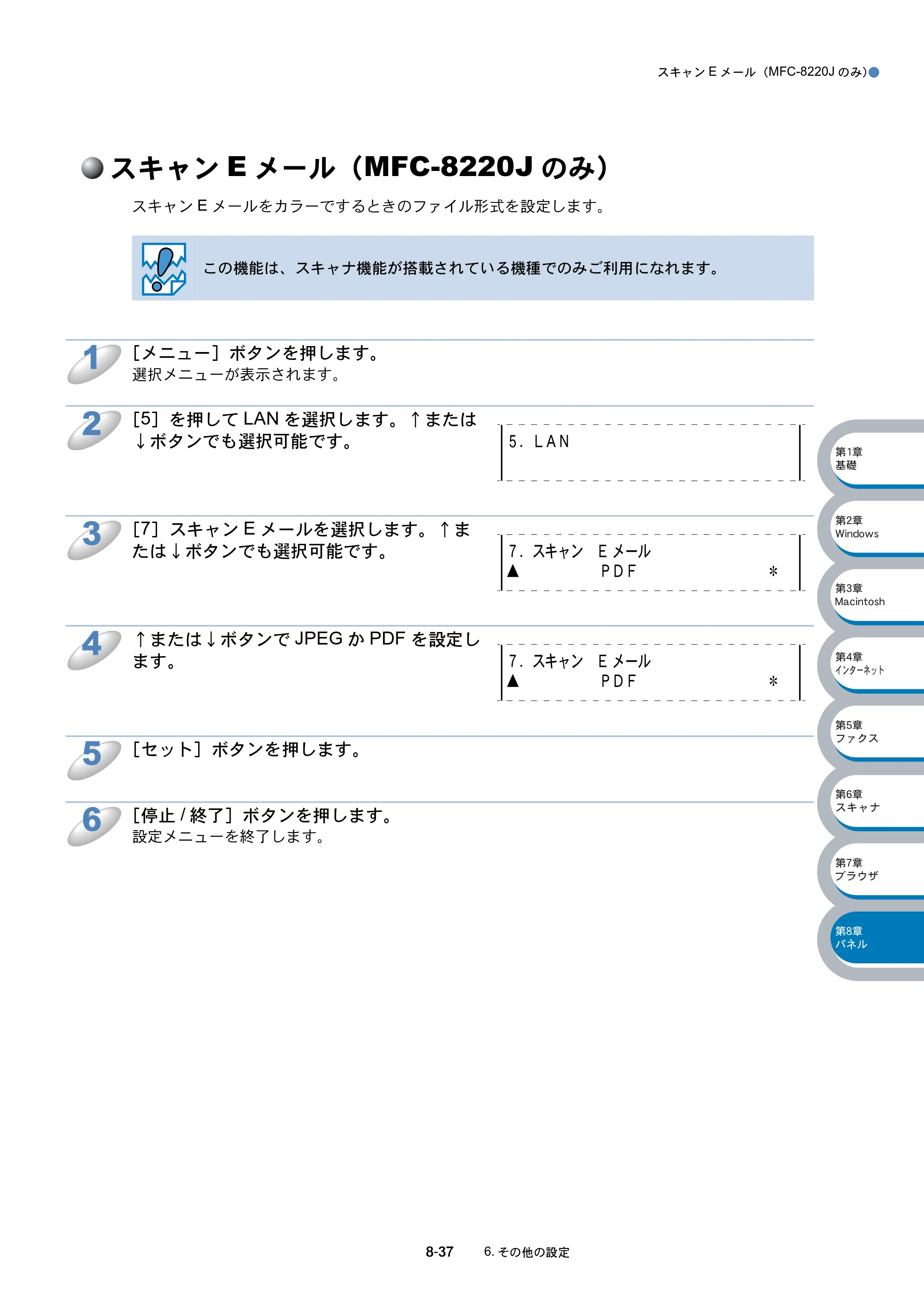 ブラザー MFC-8210J ネットワーク取扱説明書 — スキャンEメール（MFC-8220Jのみ） — 原本ページ — 150ページ