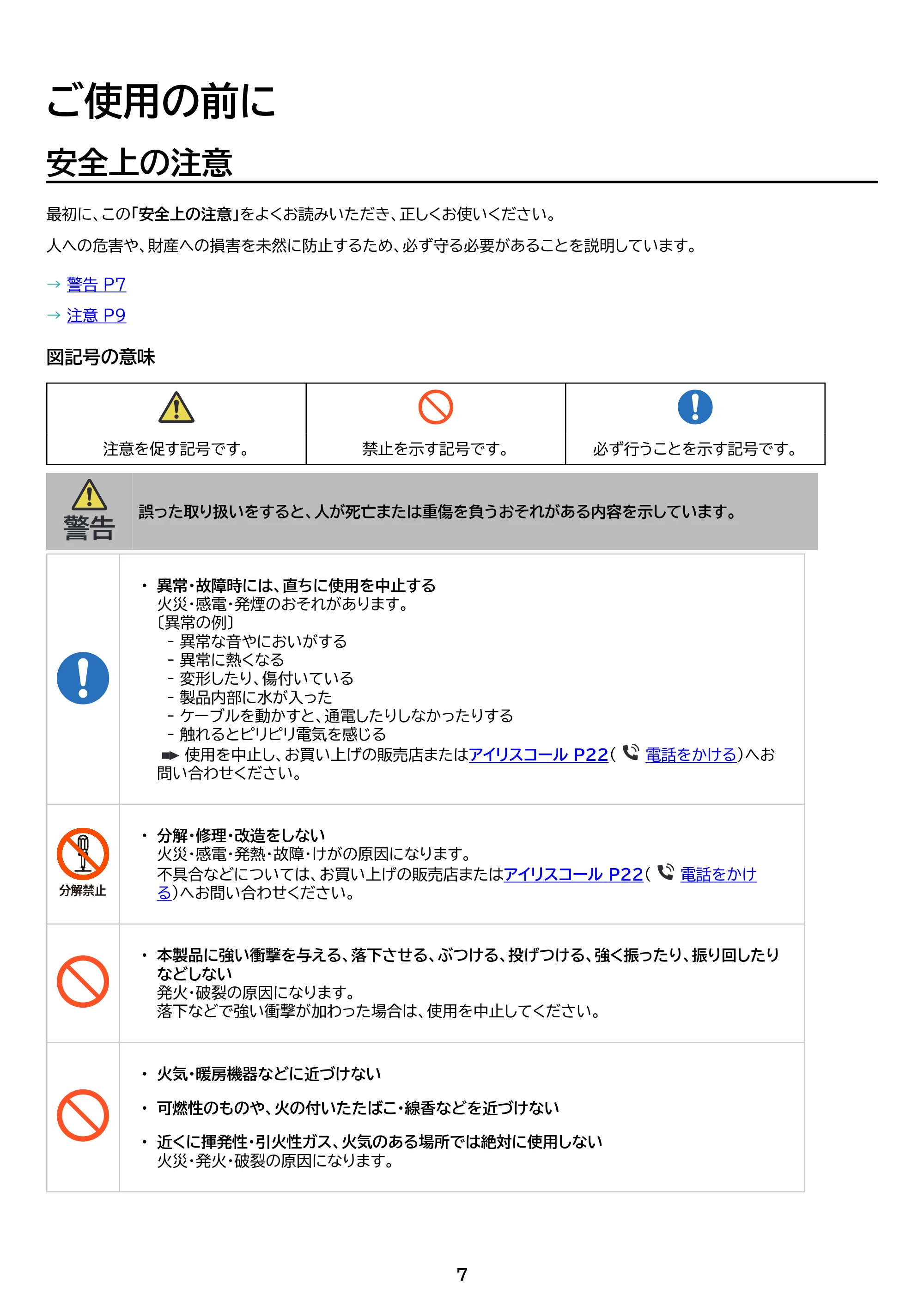 アイリスオーヤマ TS-A10020 取扱説明書 — 原本ページ — 7ページ