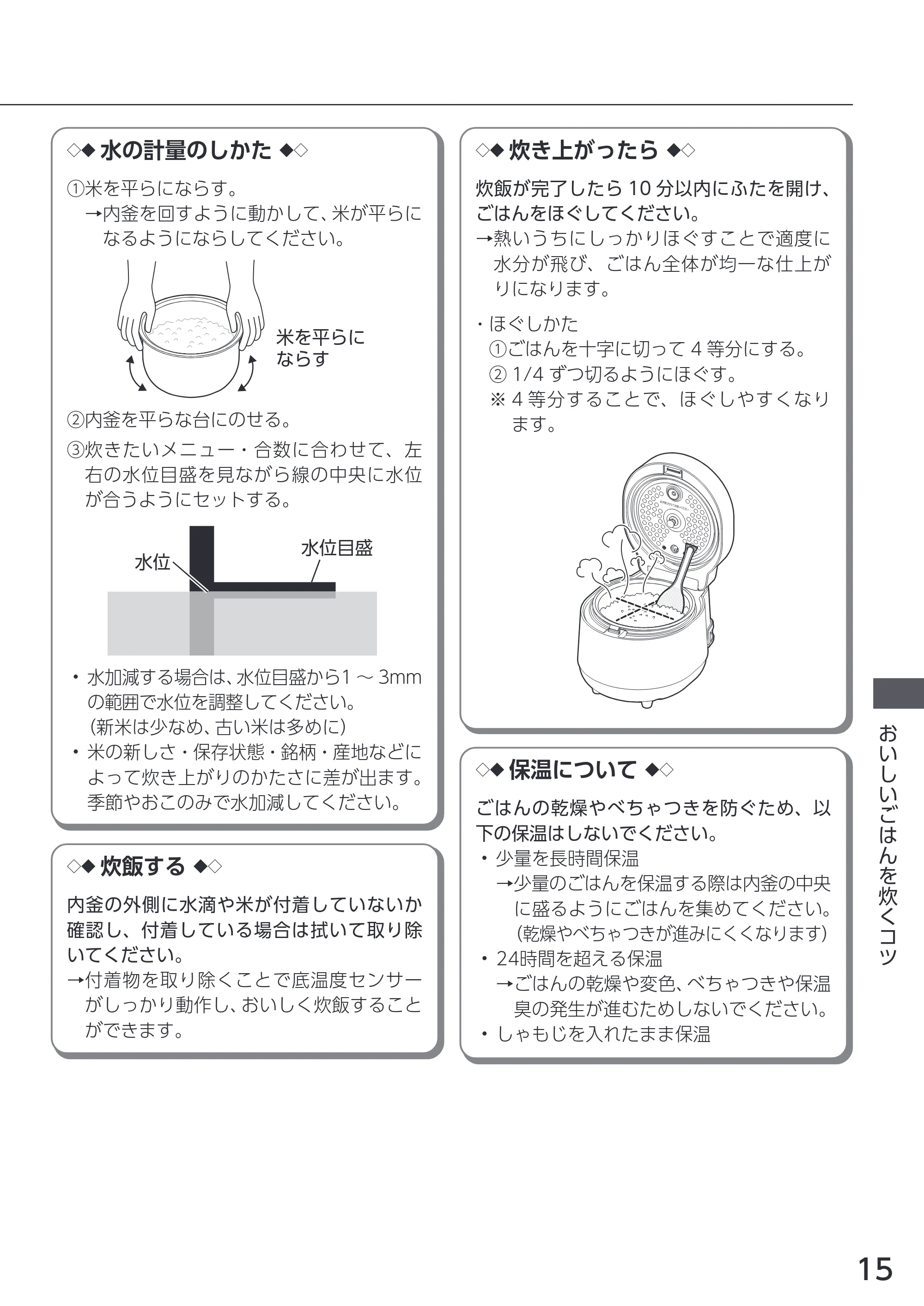 アイリスオーヤマ KRC-MGA30-DA 取扱説明書 — 原本ページ — 15ページ