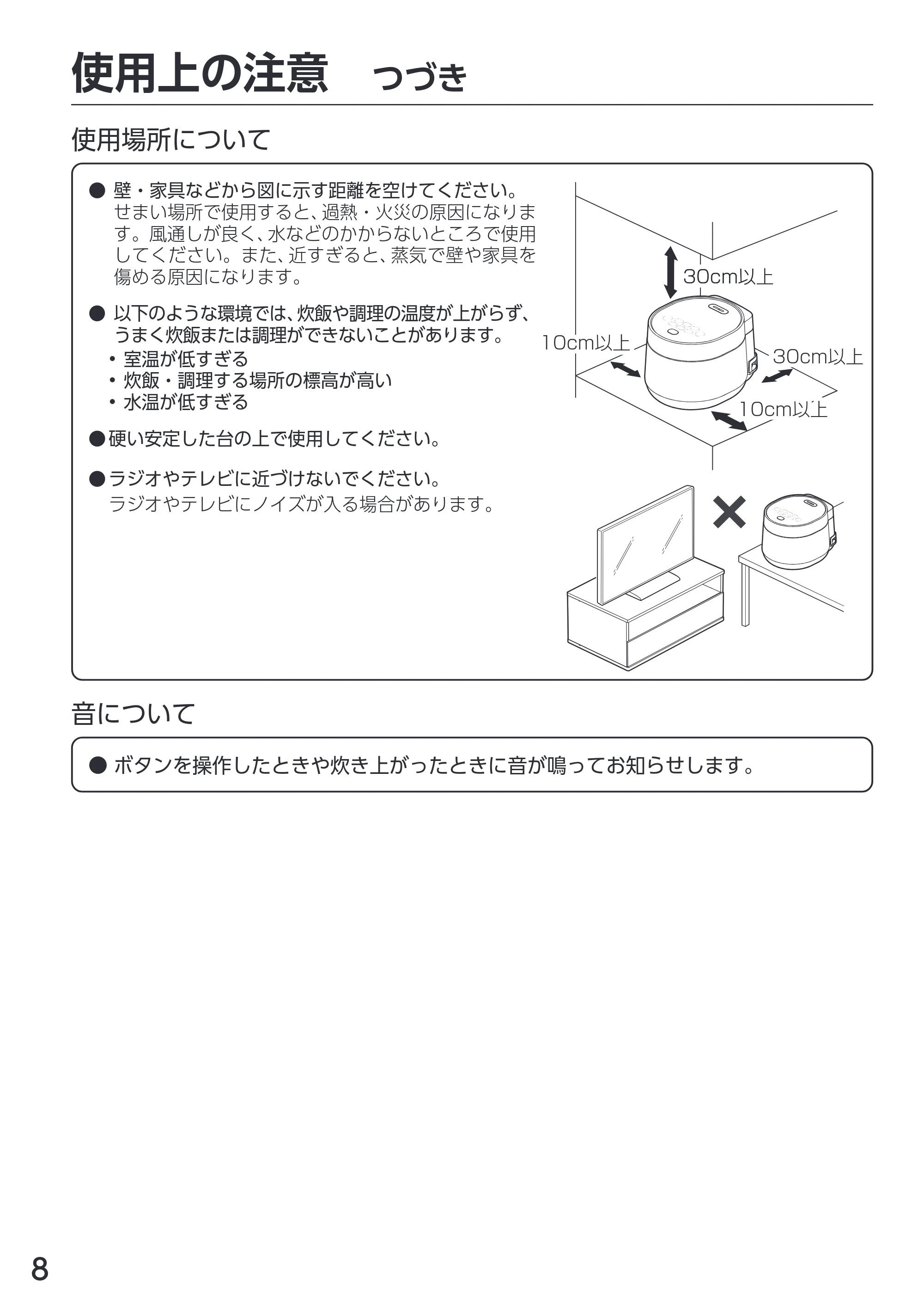 アイリスオーヤマ RC-MGA30 取扱説明書 — 原本ページ — 8ページ