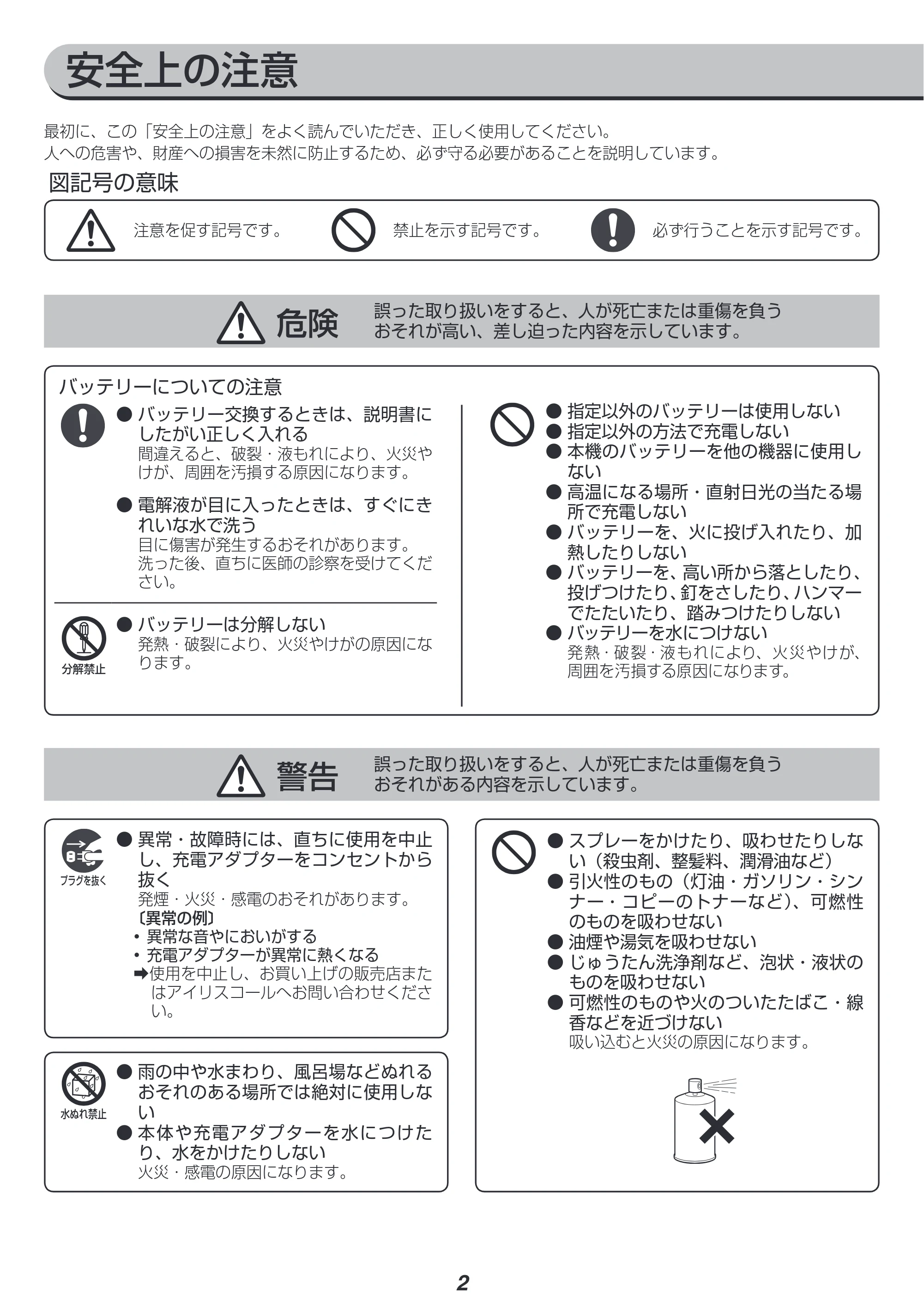 アイリスオーヤマ KIC-SLDC7 取扱説明書 — 原本ページ — 2ページ