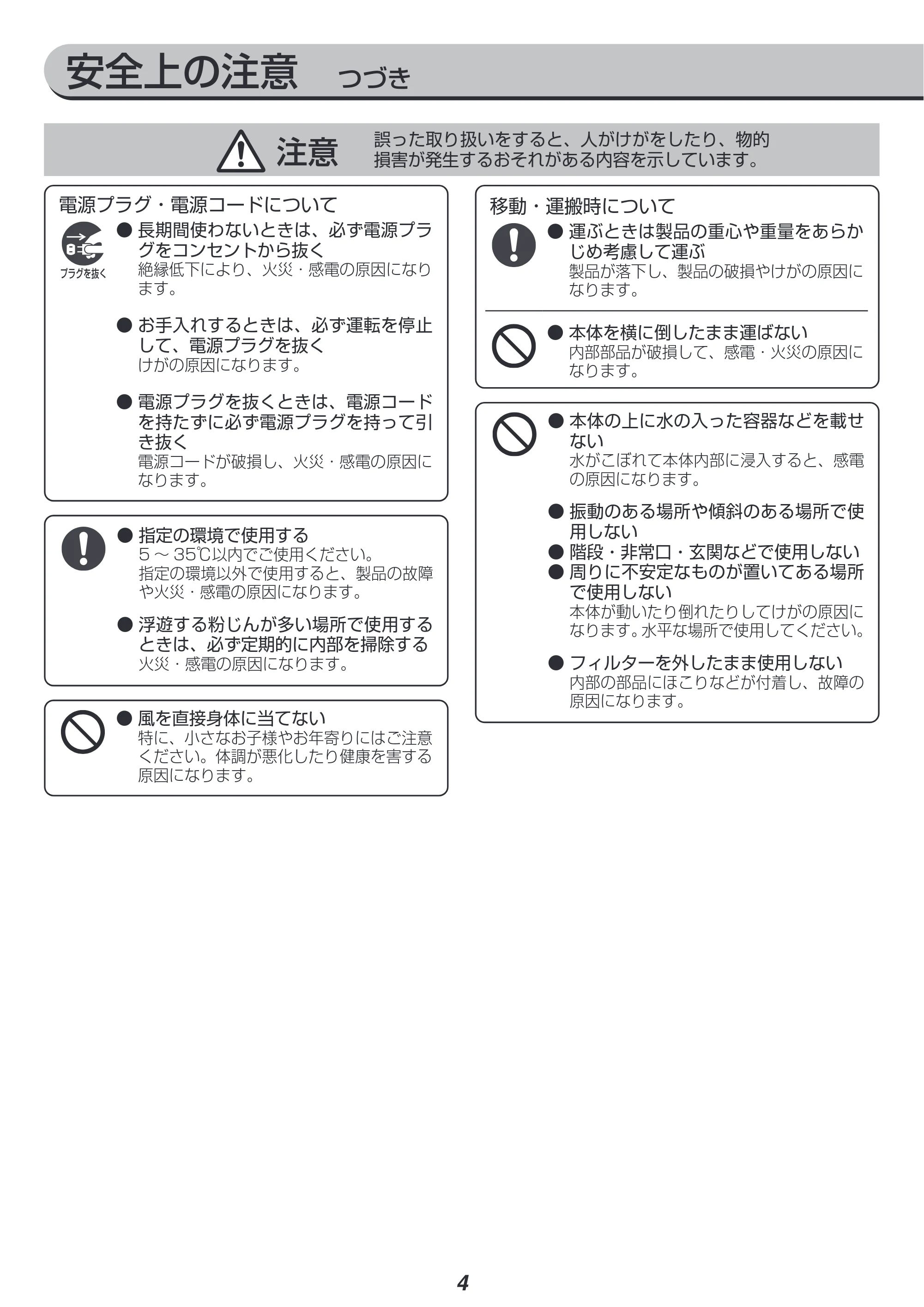 アイリスオーヤマ IJCG-A75 取扱説明書 — 原本ページ — 4ページ