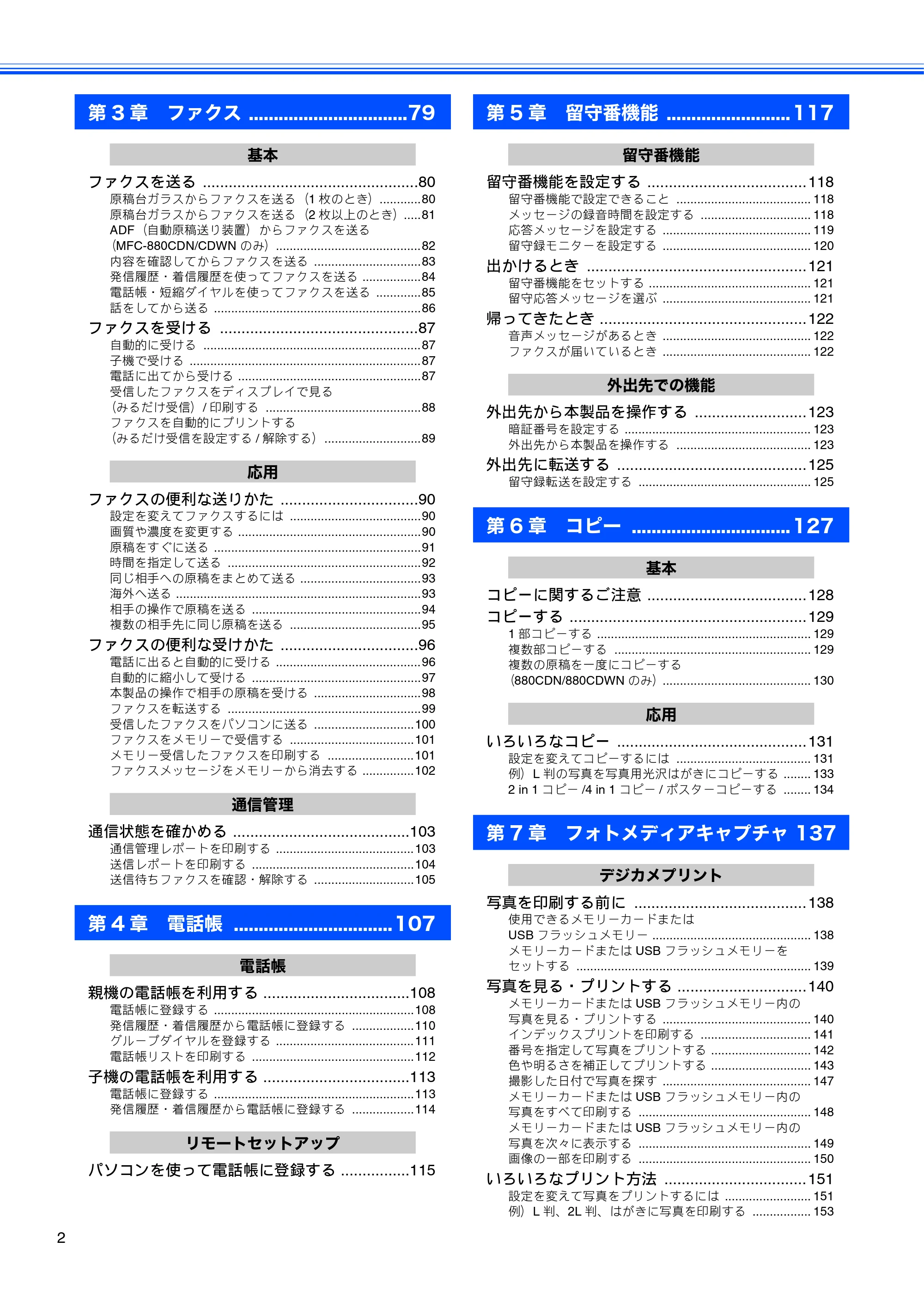 ブラザー MFC-650CD / MFC-650CDW / MFC-870CDN / MFC-870CDWN / MFC-880CDN / MFC-880CDWN 取扱説明書(本体) — 原本ページ — 4ページ