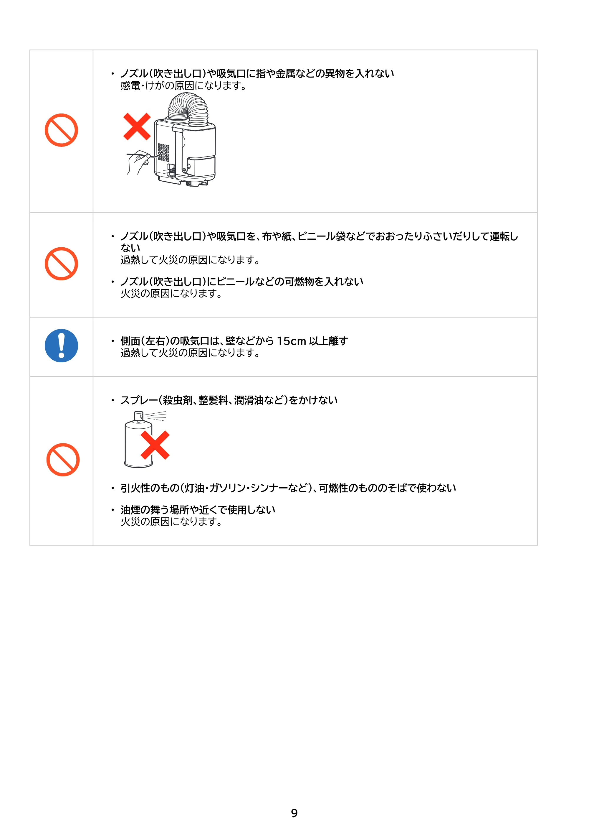 アイリスオーヤマ JSK-S10 取扱説明書 — 原本ページ — 9ページ