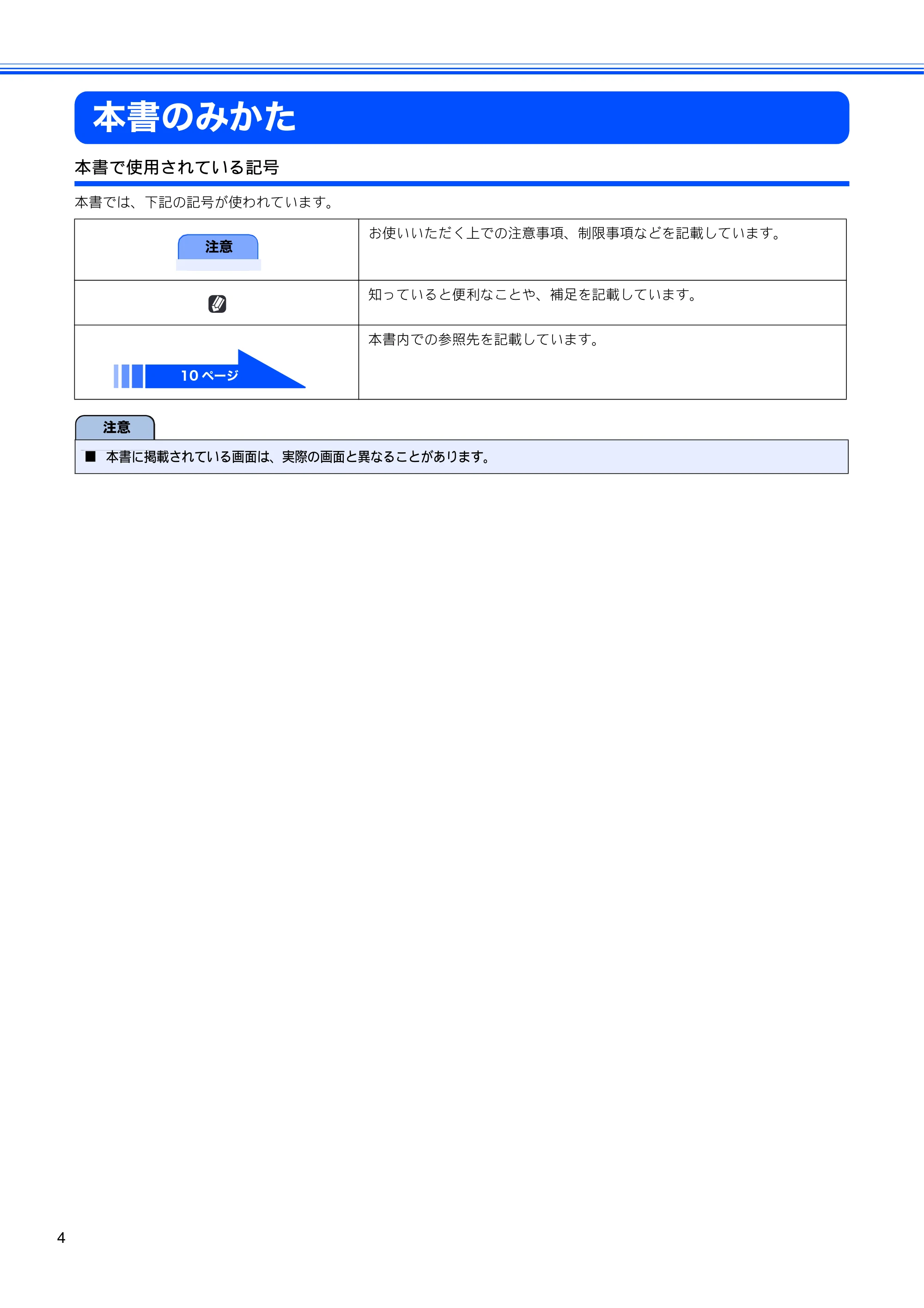 ブラザー MFC-6890CN 取扱説明書(本体) — 本書のみかた — 原本ページ — 6ページ