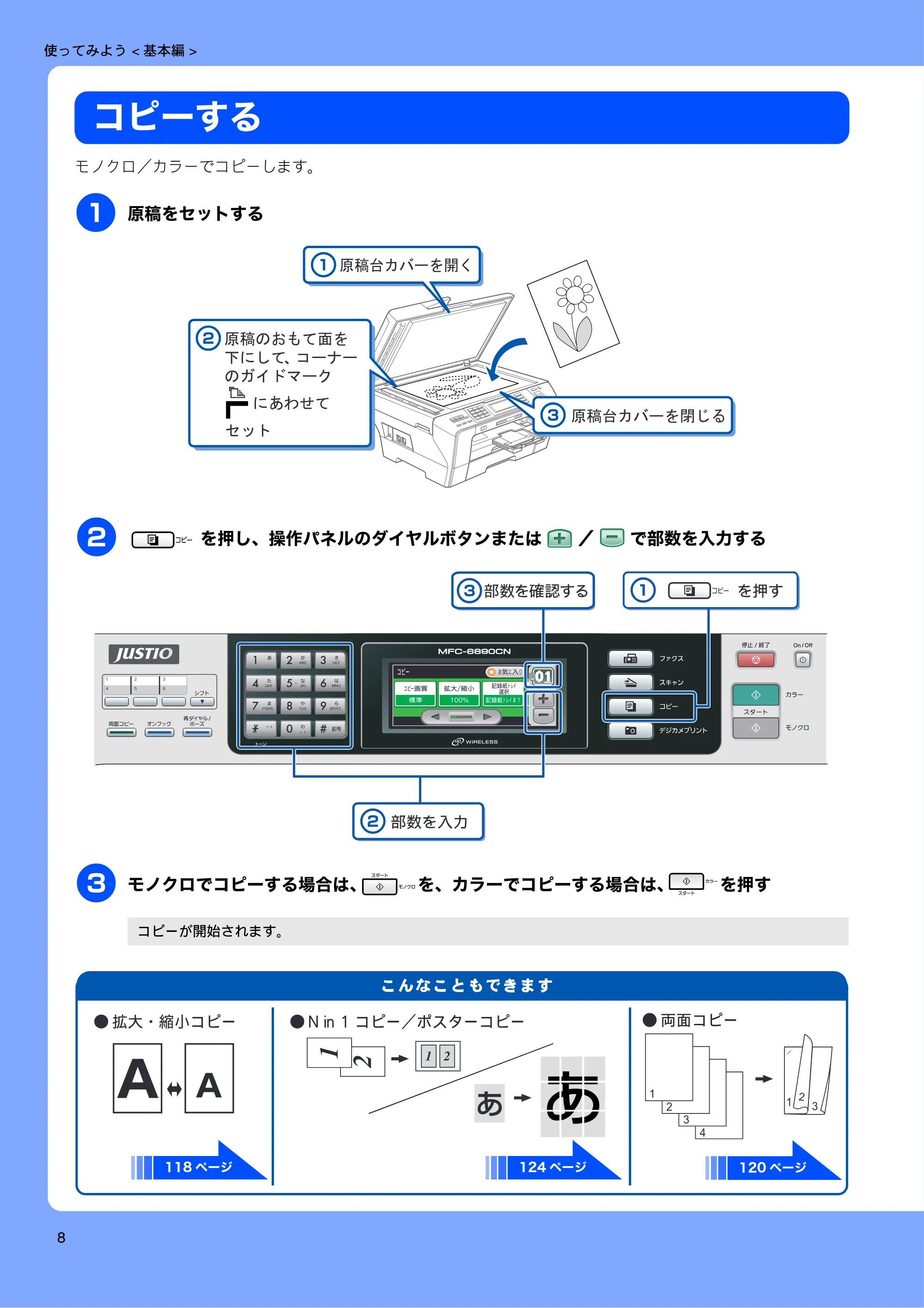 ブラザー MFC-6890CN 取扱説明書(本体) — コピーする — 原本ページ — 10ページ