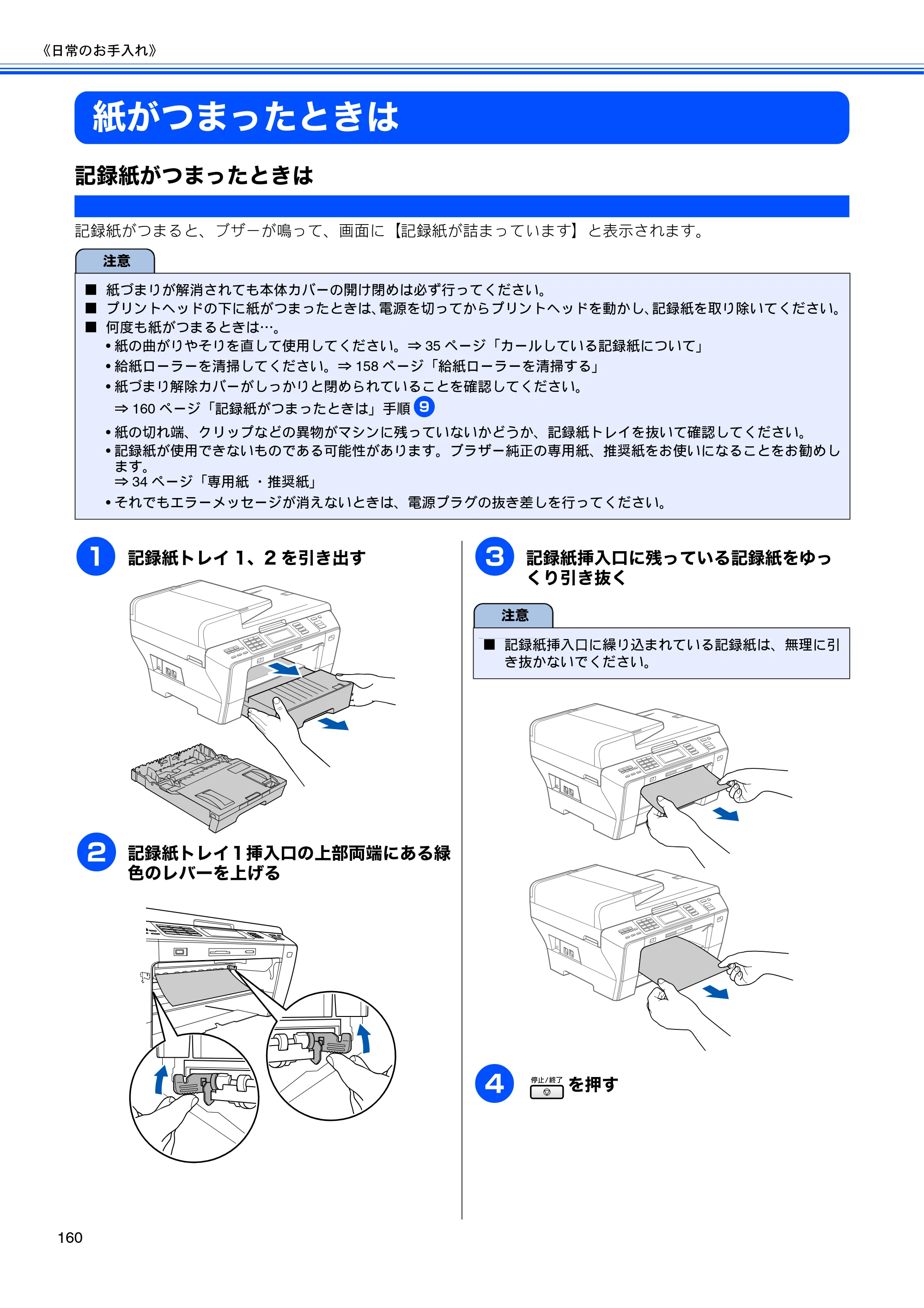 ブラザー MFC-6890CN 取扱説明書（本体） — 紙がつまったときは — 原本ページ — 162ページ