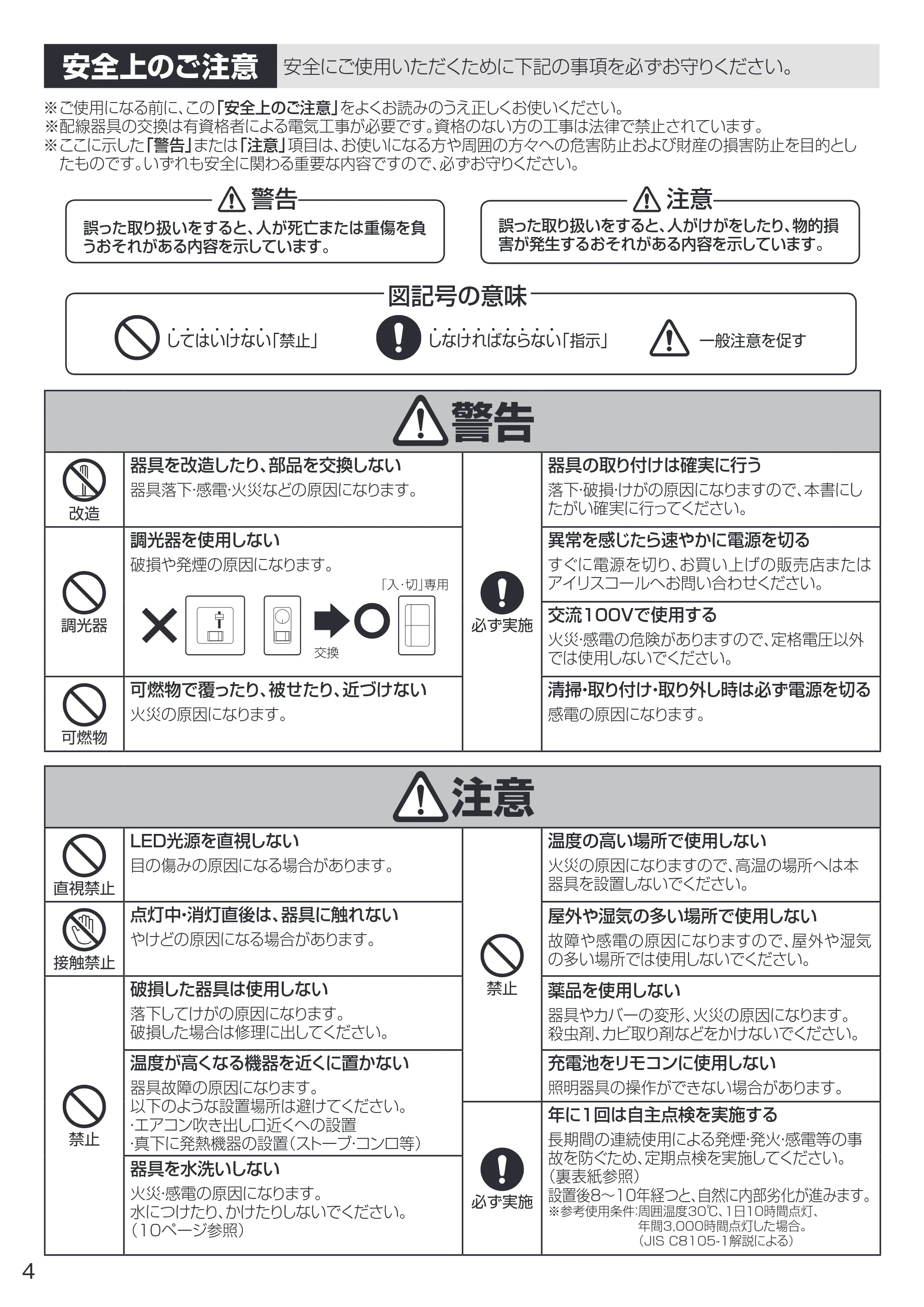 アイリスオーヤマ PLC8DL-J 取扱説明書 — 原本ページ — 4ページ