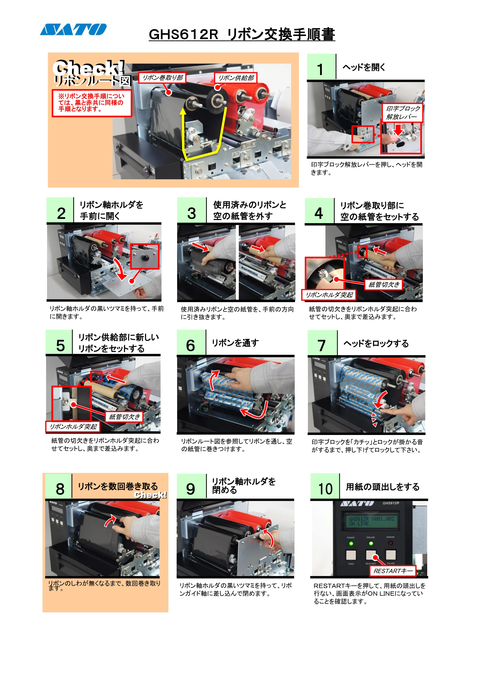 サトー GHS612R / HS612R PDFを見る — 原本ページ — 1ページ