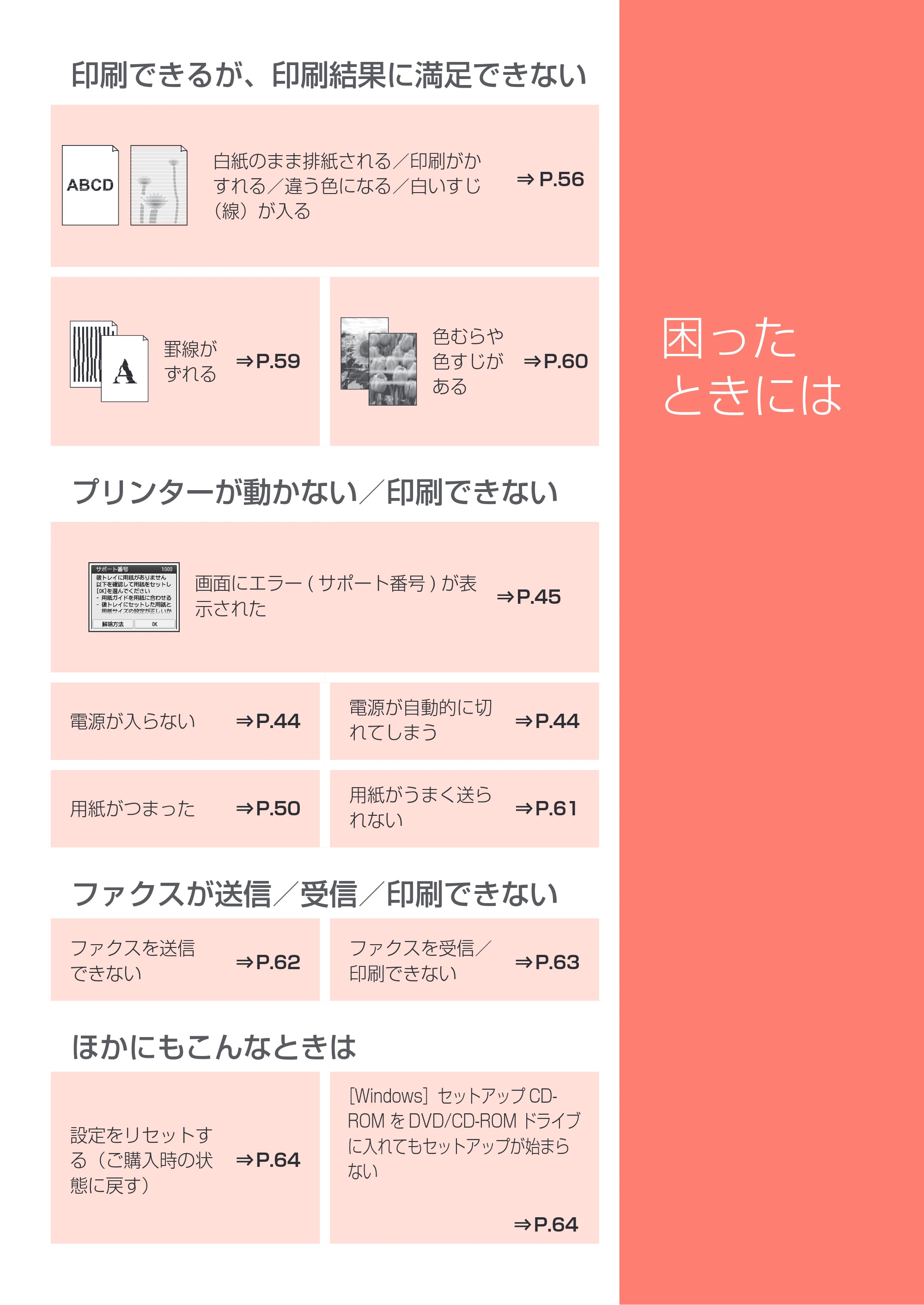 キヤノン PIXUS TR7530 設置・基本操作マニュアル(PDF:7.16MB) — 困ったときには — 原本ページ — 45ページ