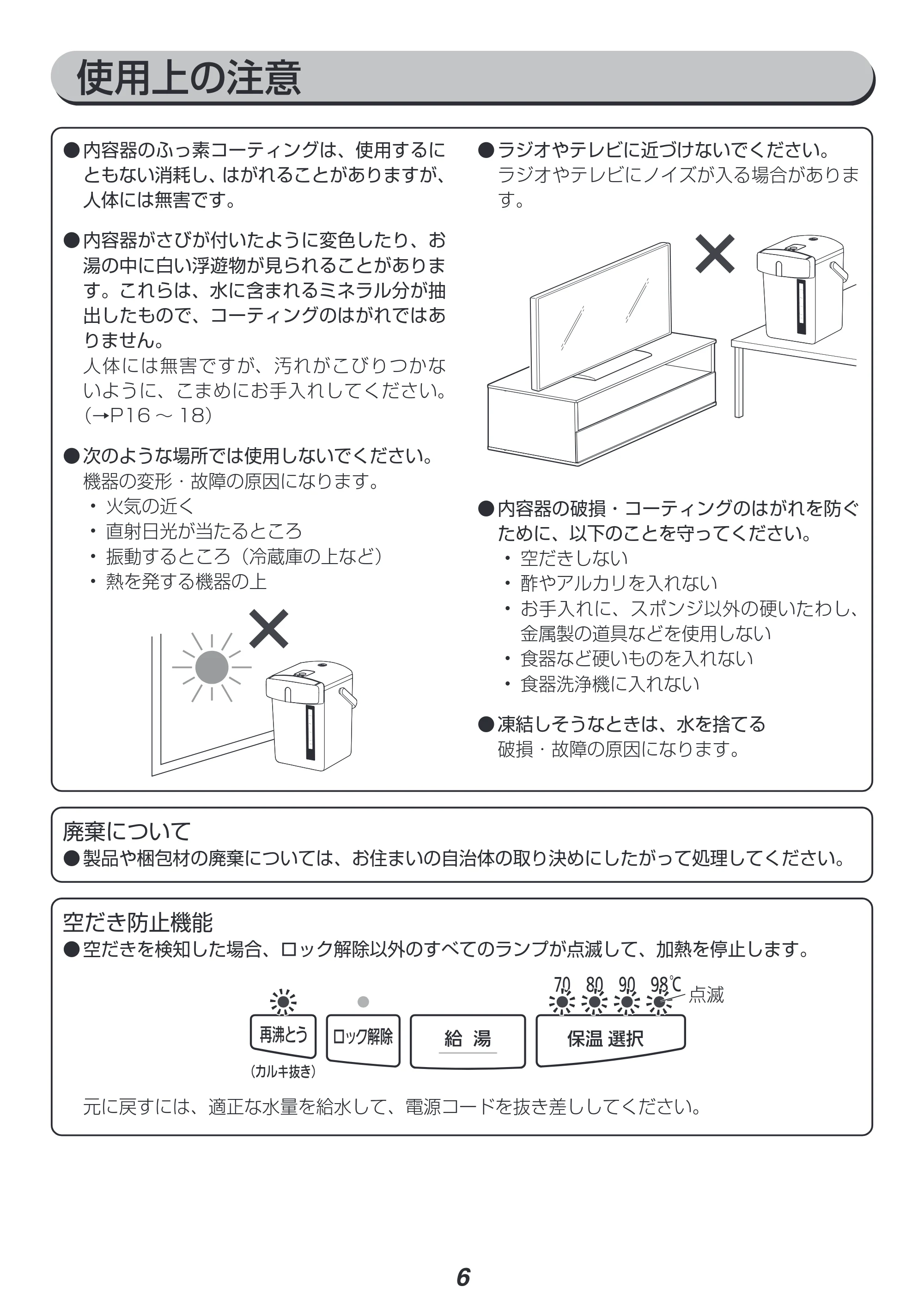 アイリスオーヤマ IAHD-122 取扱説明書 — 原本ページ — 6ページ