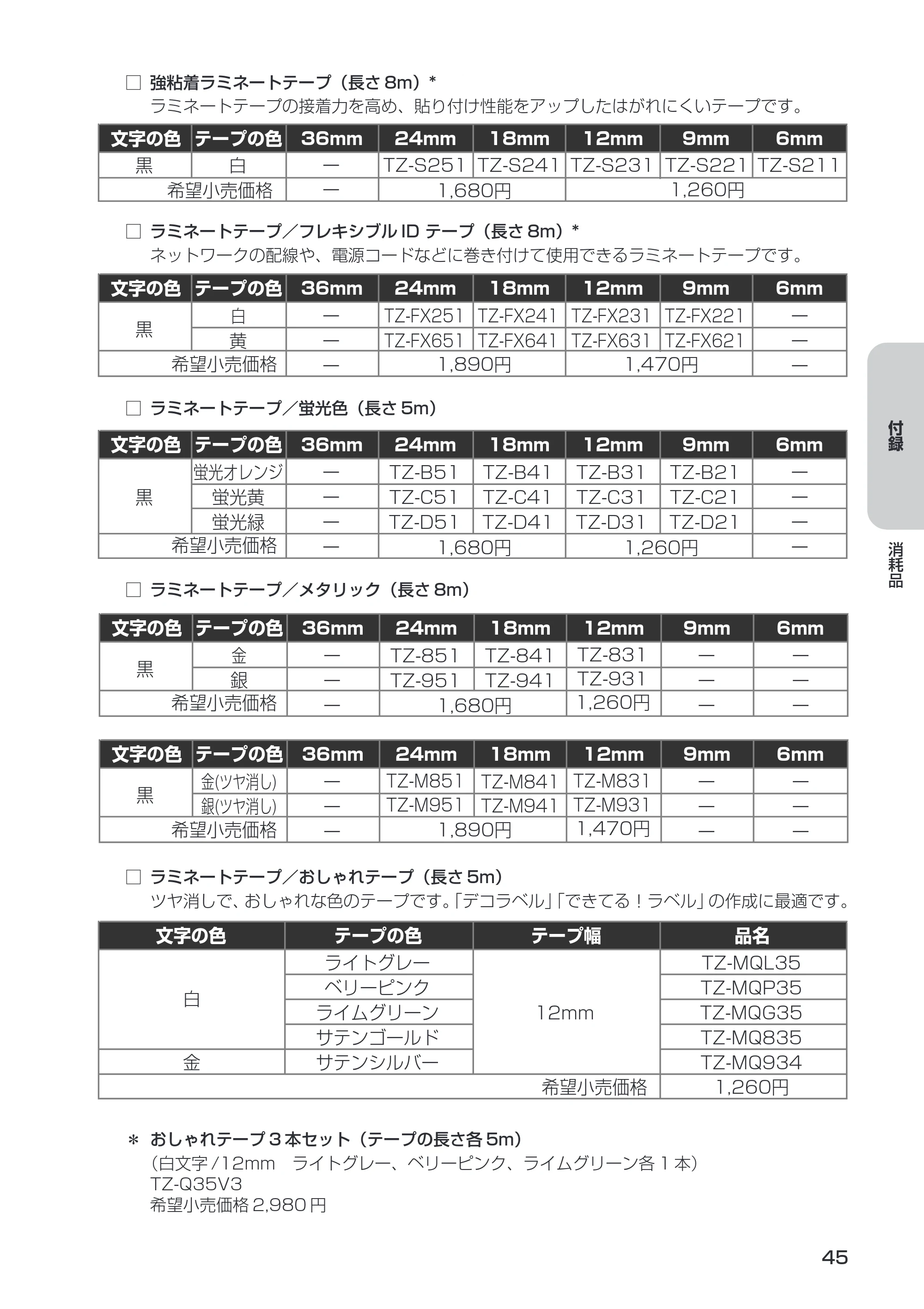 ブラザー PT-9500pc 取扱説明書 (ユーザーズガイド) — 原本ページ — 47ページ