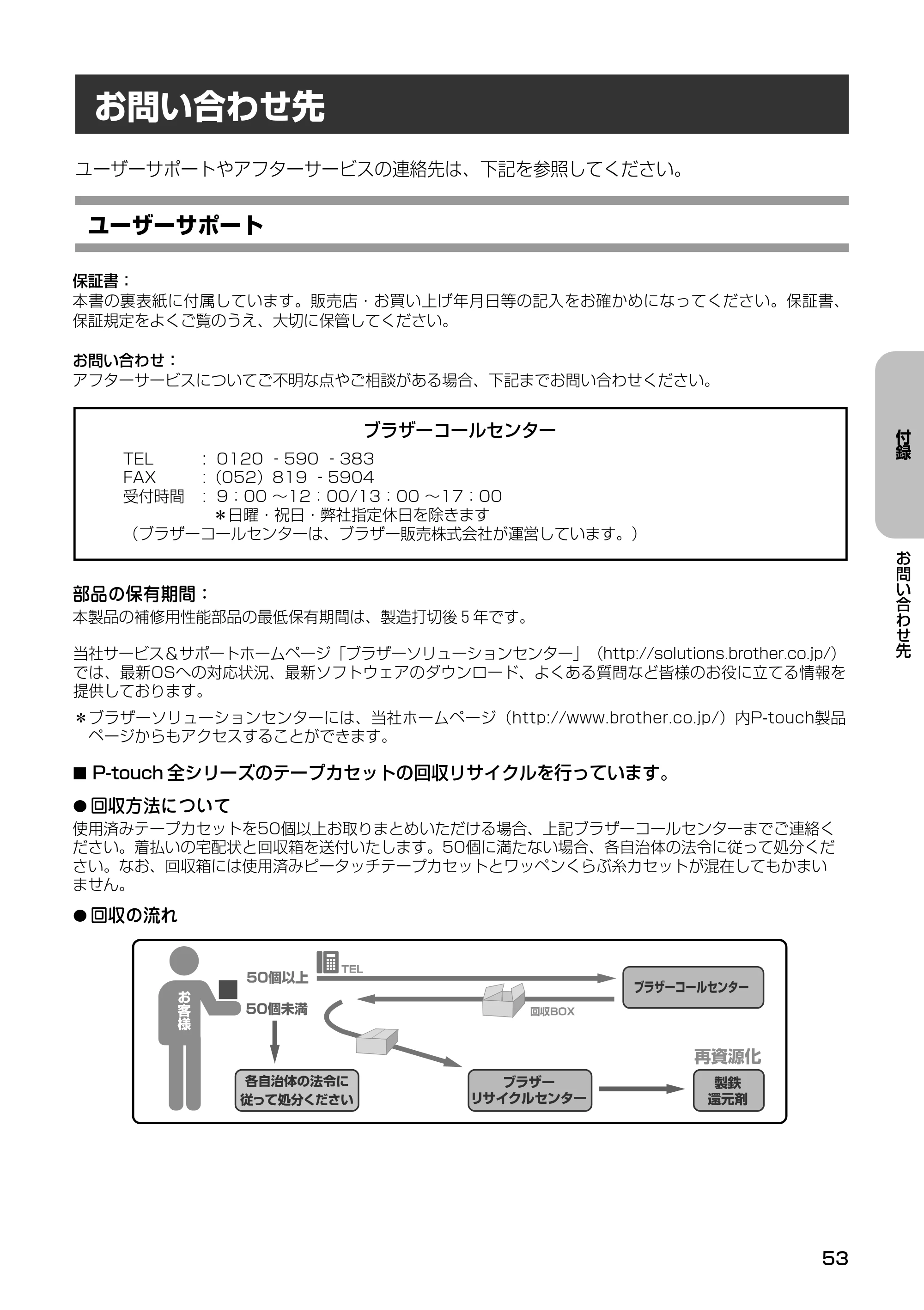 ブラザー PT-9500pc 取扱説明書 (ユーザーズガイド) — 原本ページ — 55ページ