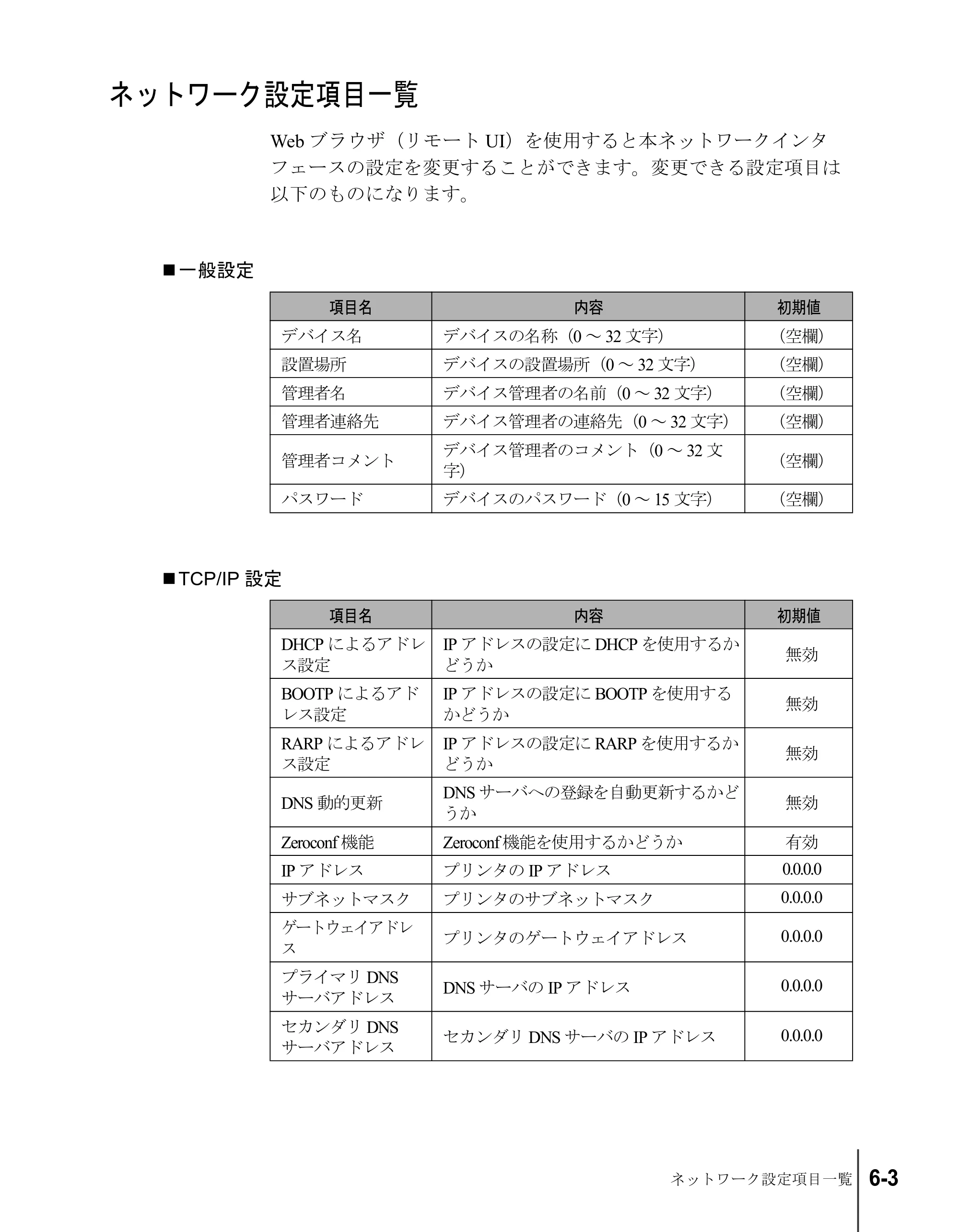 キヤノン W6200 ネットワークガイド （PDF形式／2.87Mバイト） — ネットワーク設定項目一覧 — 原本ページ — 91ページ