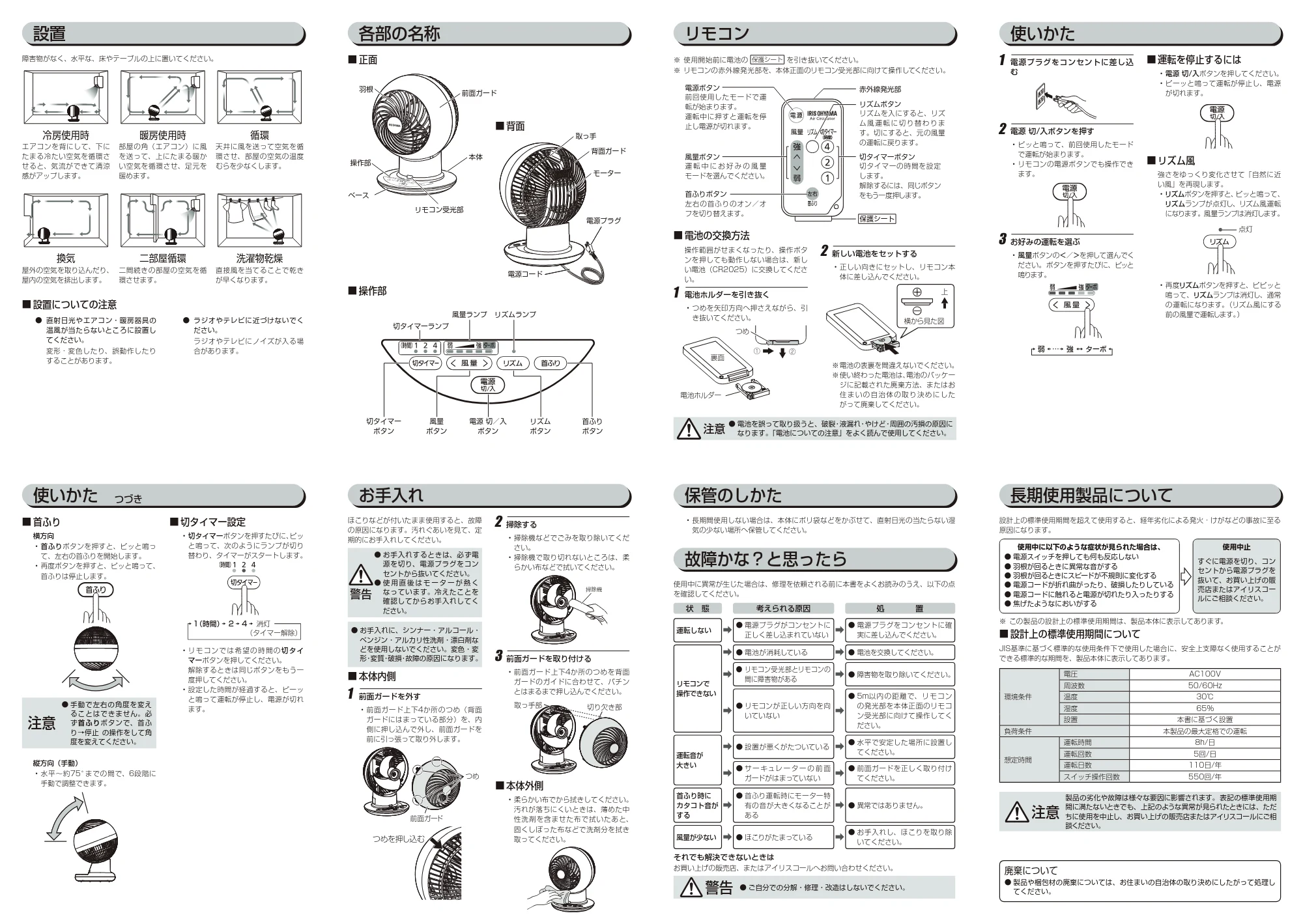 アイリスオーヤマ PCF-SC15 取扱説明書 — 原本ページ — 2ページ