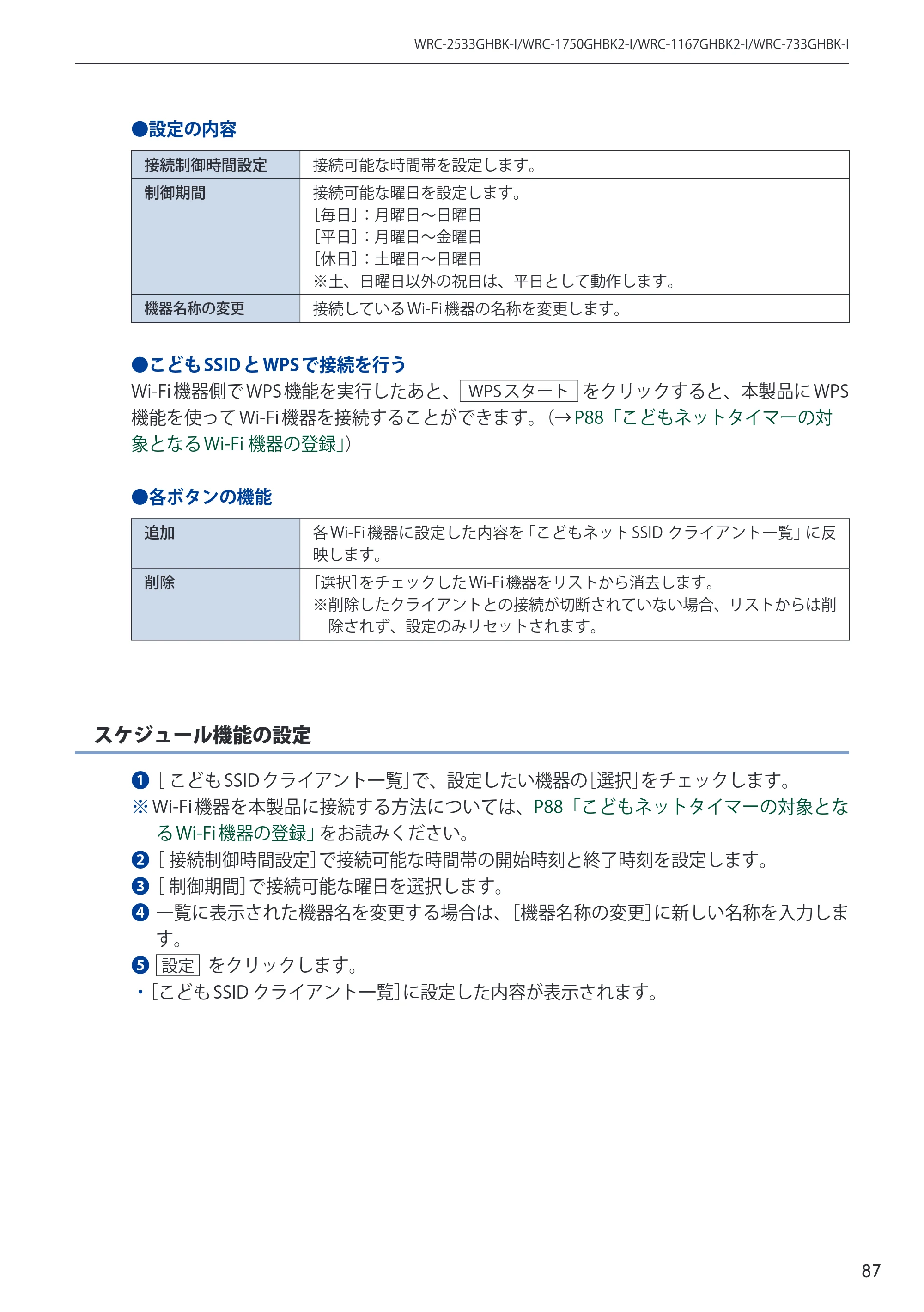エレコム WRC-2533GHBK-I 6.ユーザーズマニュアル — 原本ページ — 87ページ