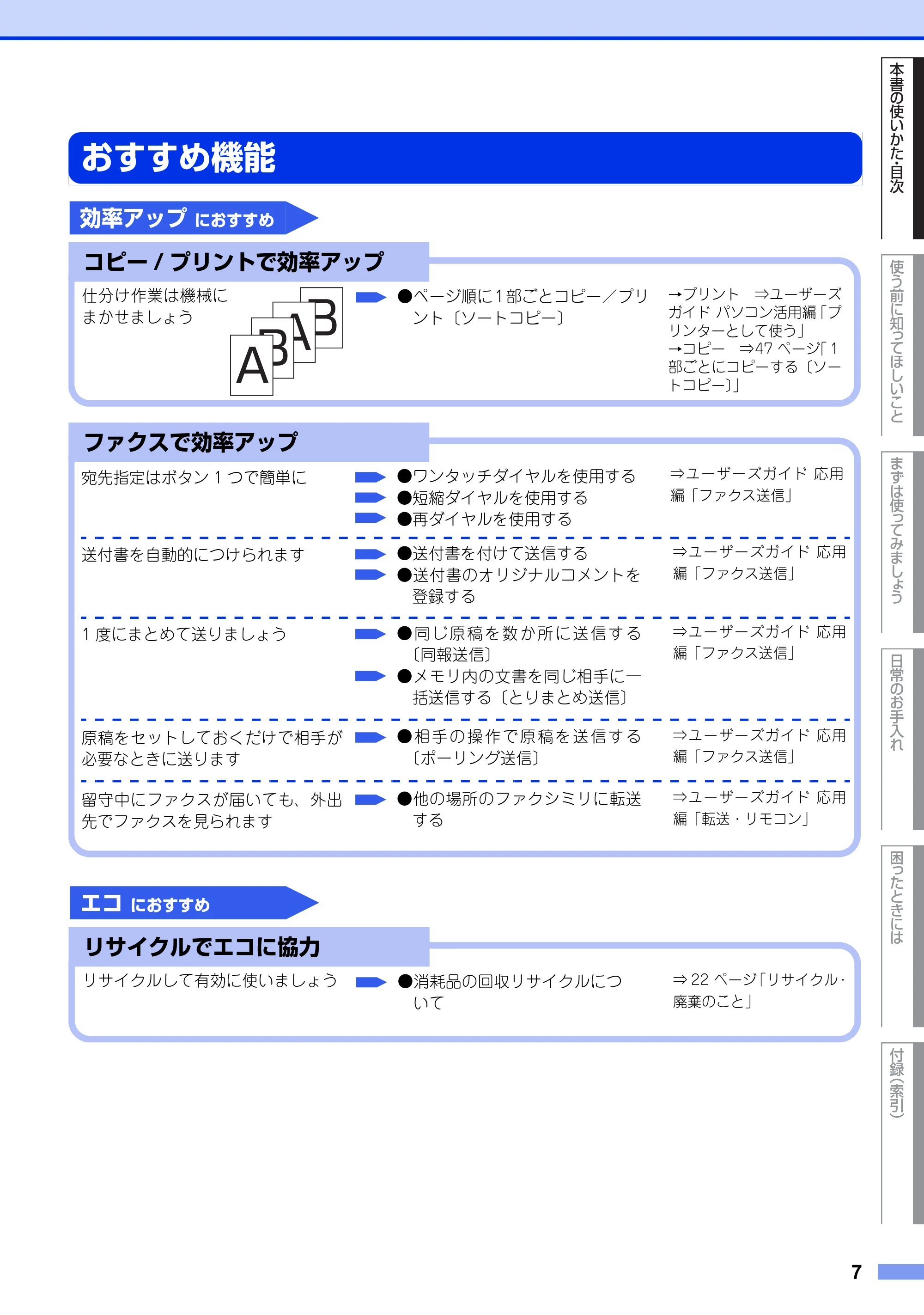 ブラザー MFC-9460CDN ユーザーズガイド ~基本編~ — おすすめ機能 — 原本ページ — 7ページ