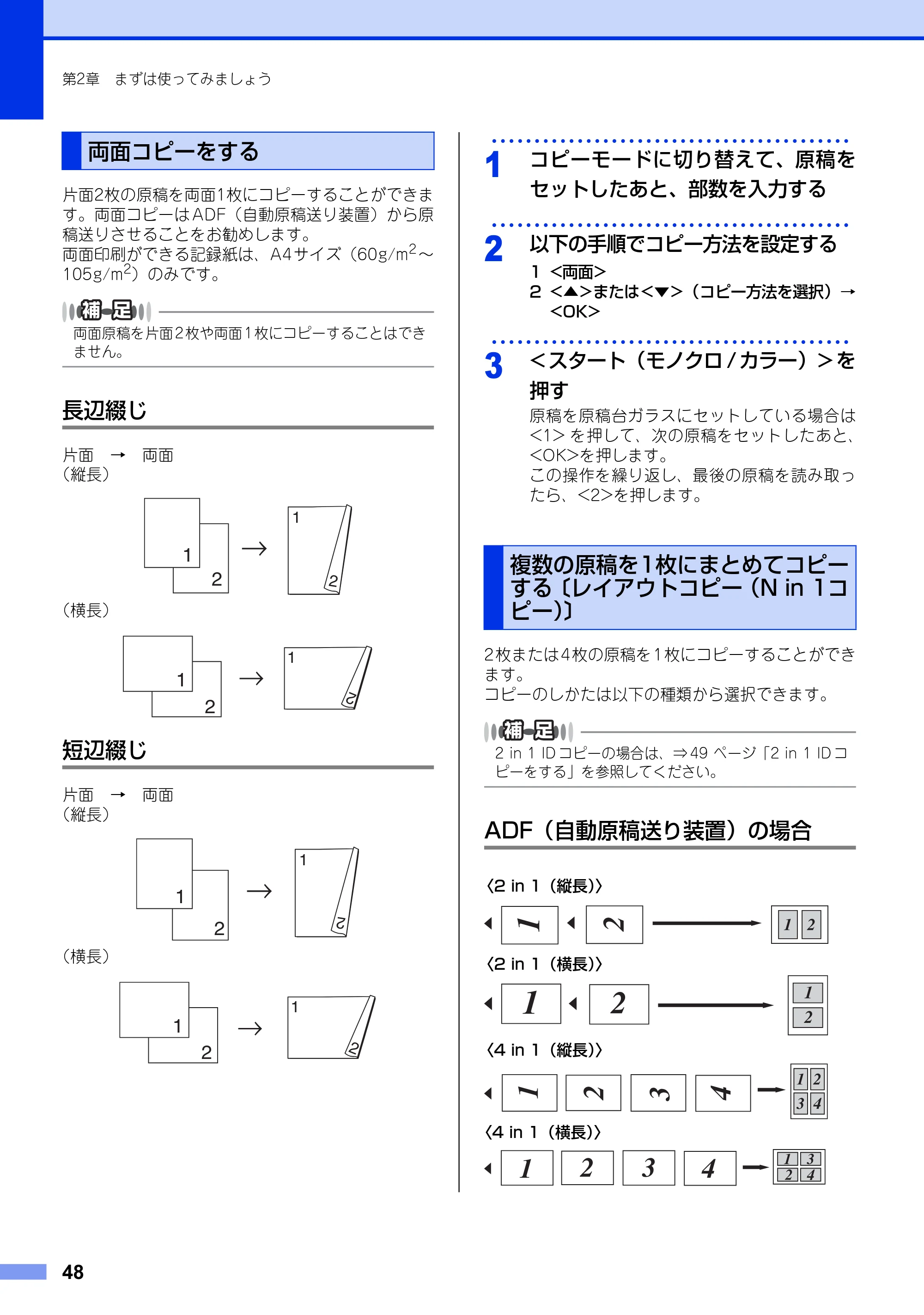ブラザー MFC-9460CDN ユーザーズガイド ～基本編～ — 両面コピーをする — 原本ページ — 48ページ