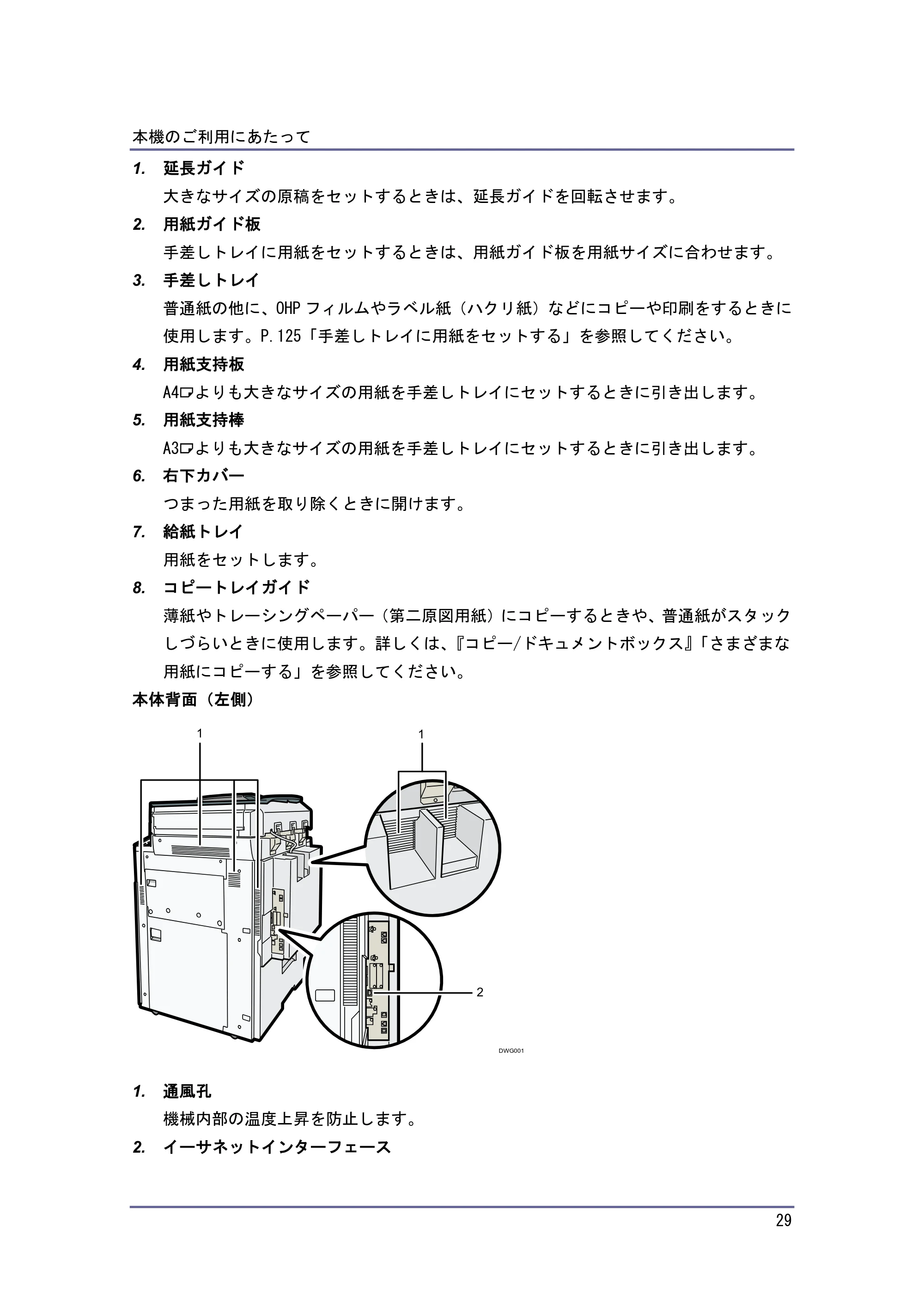 京セラ TASKalfa 4010w / TASKalfa 4011w / TASKalfa 4012w TASKalfa 4010w/4011w/4012w 使用説明書（本機をお使いになる方へ） — 原本ページ — 29ページ