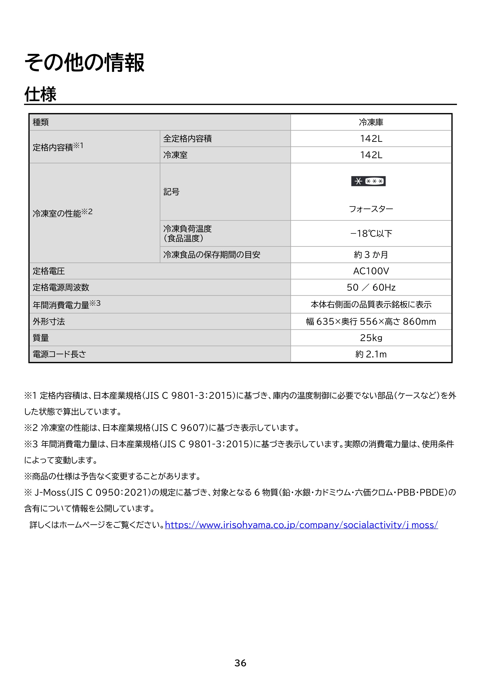 アイリスオーヤマ ICSD-14B 取扱説明書 — 原本ページ — 36ページ