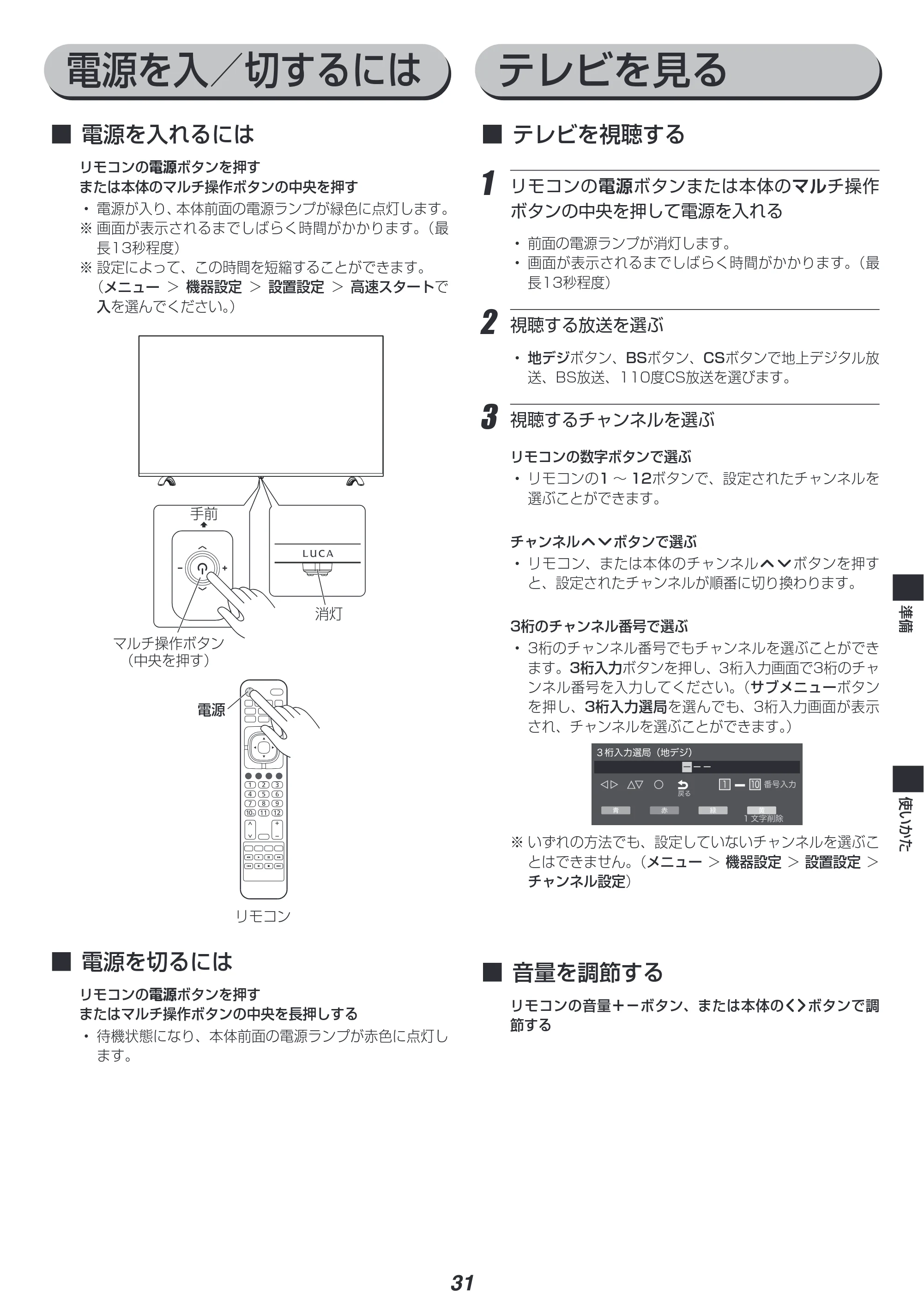 アイリスオーヤマ LT-65B628VC 取扱説明書 — 原本ページ — 31ページ
