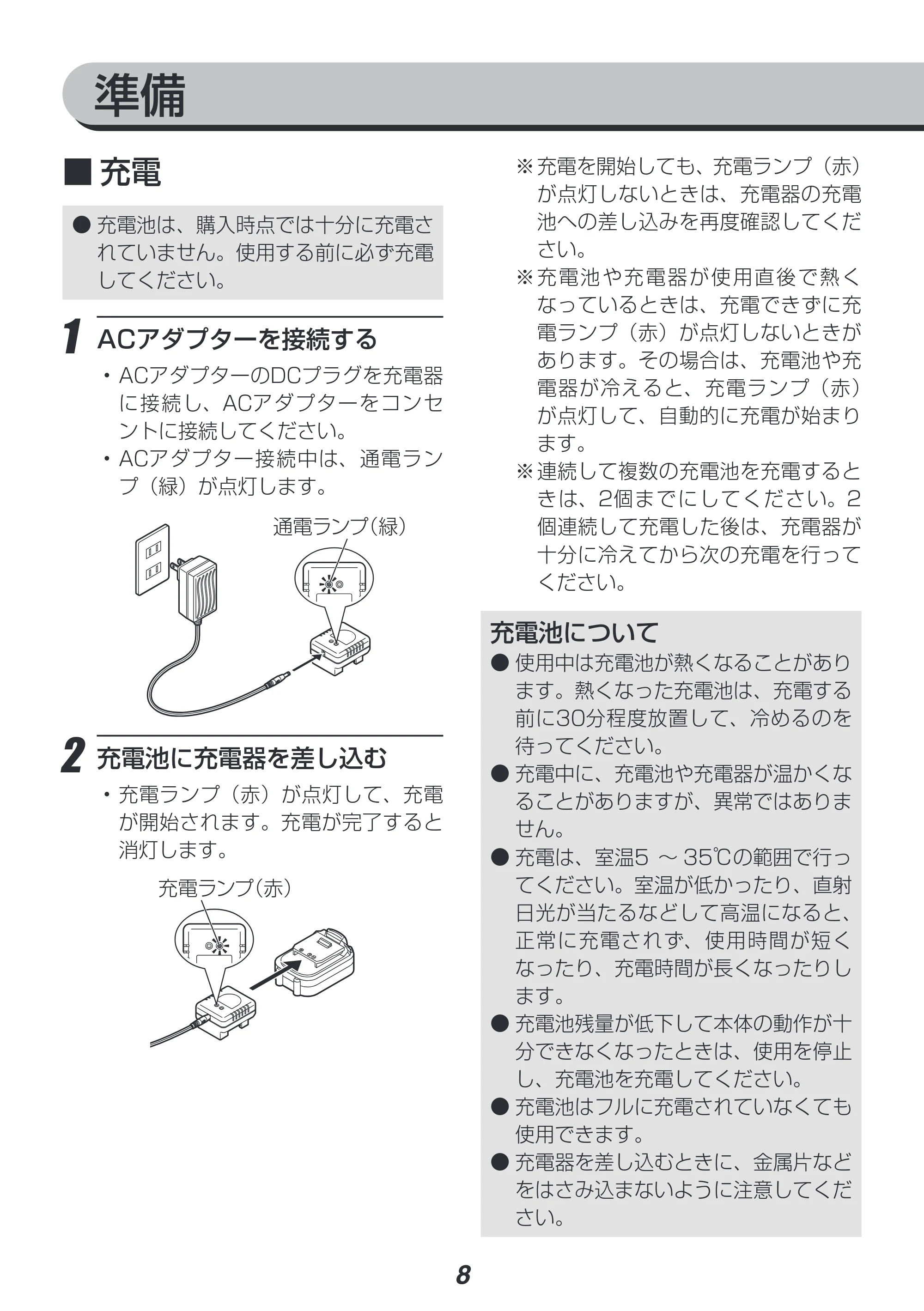 アイリスオーヤマ BID80-H 取扱説明書 — 原本ページ — 8ページ