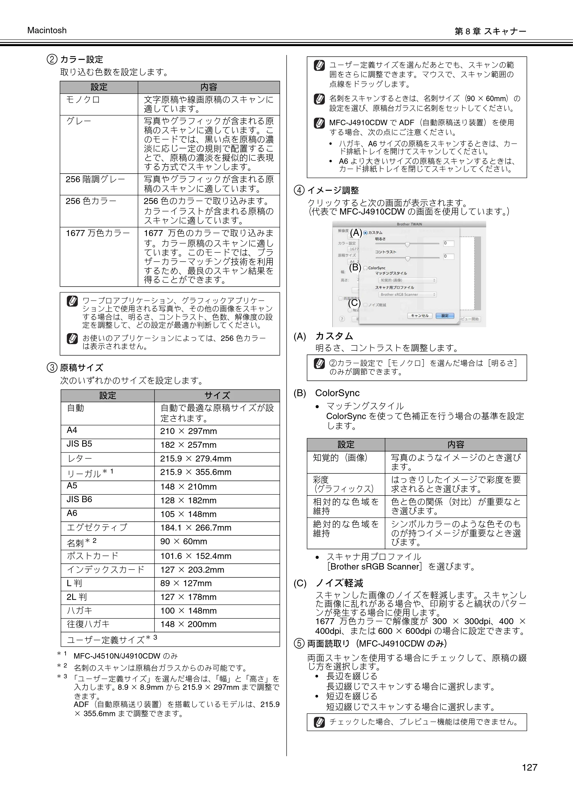 ブラザー DCP-J4210N / MFC-J4510N / MFC-J4910CDW ユーザーズガイド ～パソコン活用編～ — 原本ページ — 128ページ