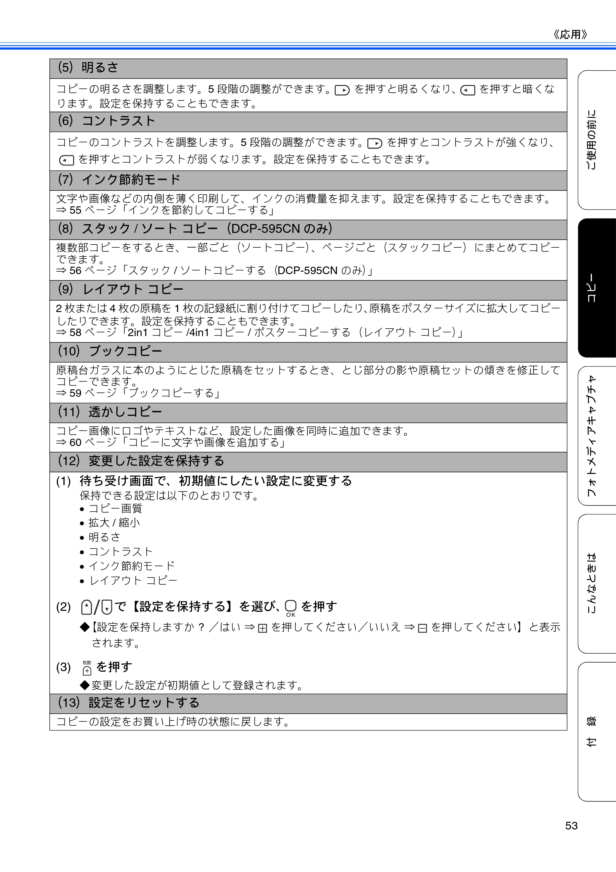 ブラザー DCP-390CN / DCP-595CN ユーザーズガイド ～基本編～ — 原本ページ — 55ページ