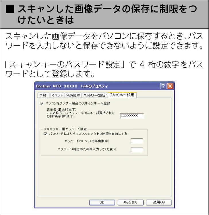 ブラザー DCP-110C / MFC-410CN / MFC-5840CN ユーザーズガイド ～パソコン活用編～ — ［ネットワーク設定］タブで項目を設 定する — 図版 42-1 — 42ページ