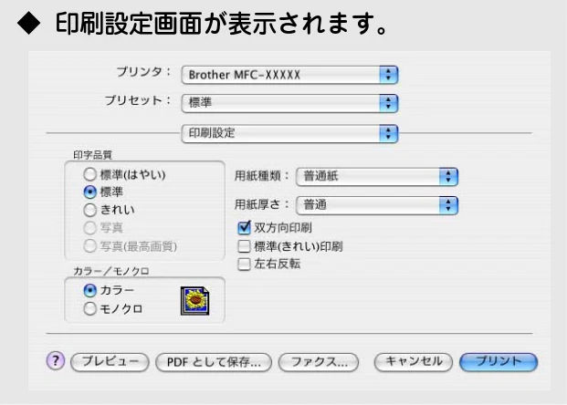 ブラザー DCP-110C / MFC-410CN / MFC-5840CN ユーザーズガイド ～パソコン活用編～ — 印刷する [Mac OS X 10.2.4以降] — 図版 82-5 — 82ページ