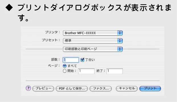 ブラザー DCP-110C / MFC-410CN / MFC-5840CN ユーザーズガイド ~パソコン活用編~ — Mac OS X 10.2.4以降の場合 — 図版 99-2 — 99ページ