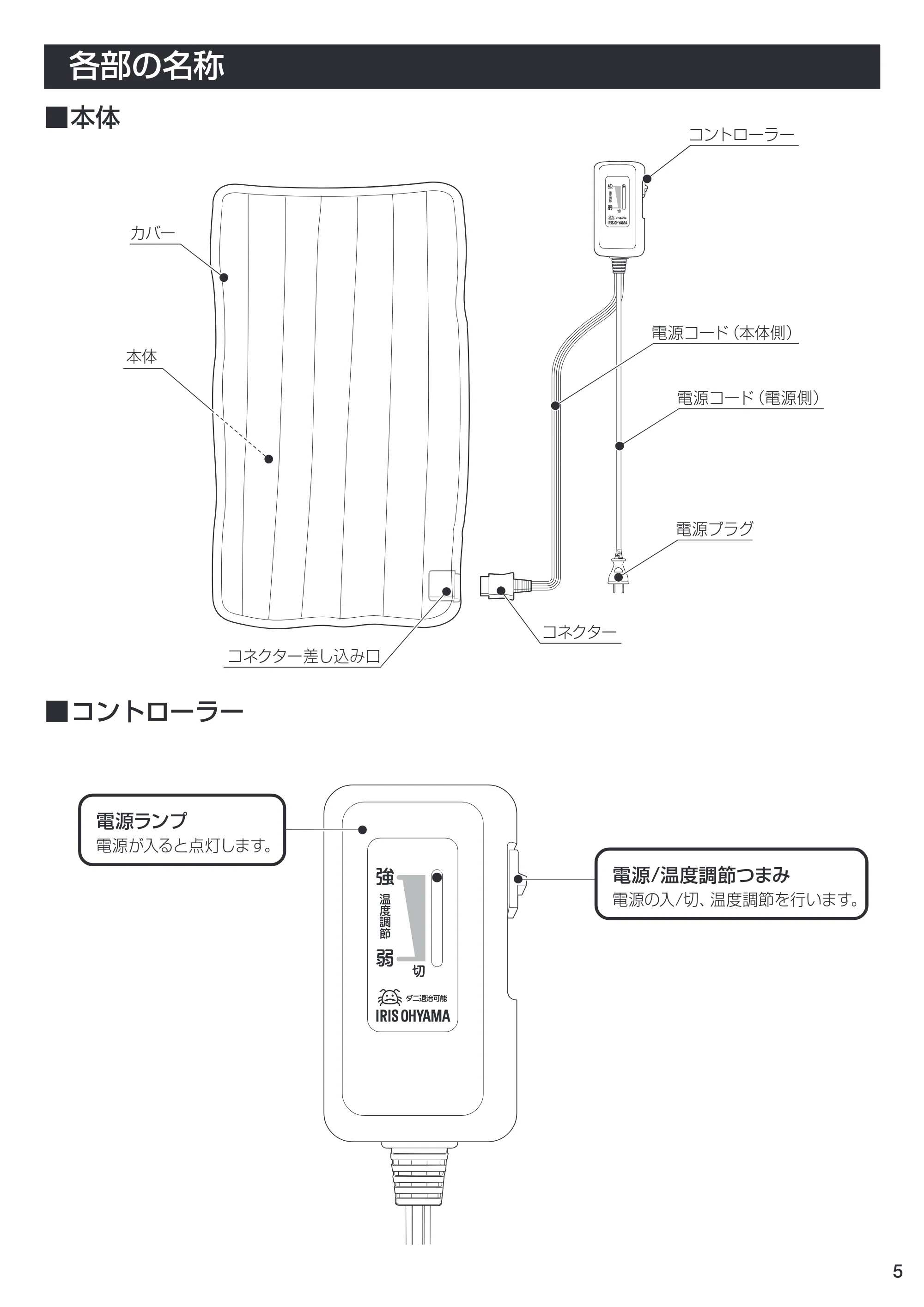 アイリスオーヤマ HC-17-75P 取扱説明書 — 05 — 原本ページ — 5ページ