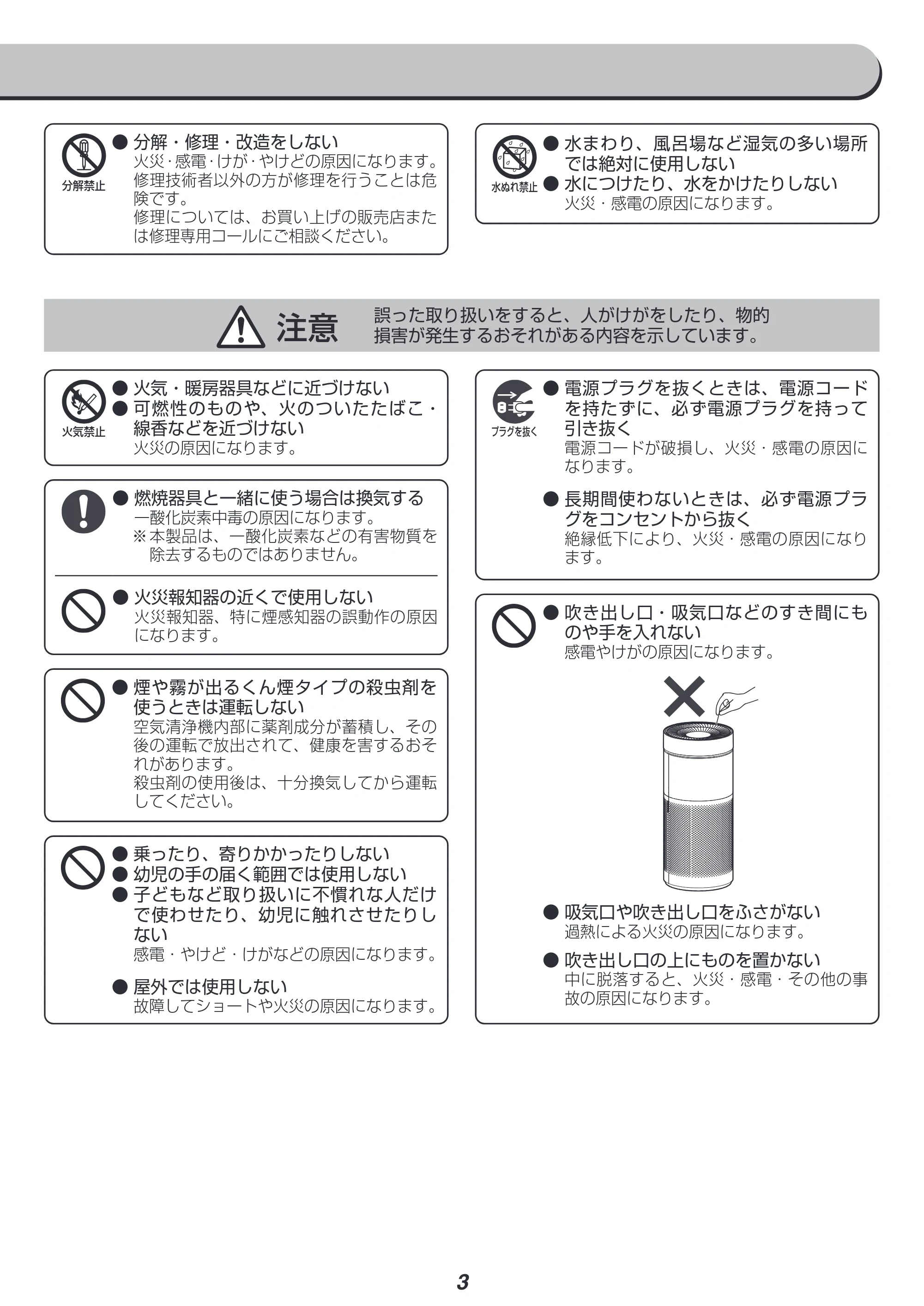 アイリスオーヤマ IBP-A60 取扱説明書 — 原本ページ — 3ページ