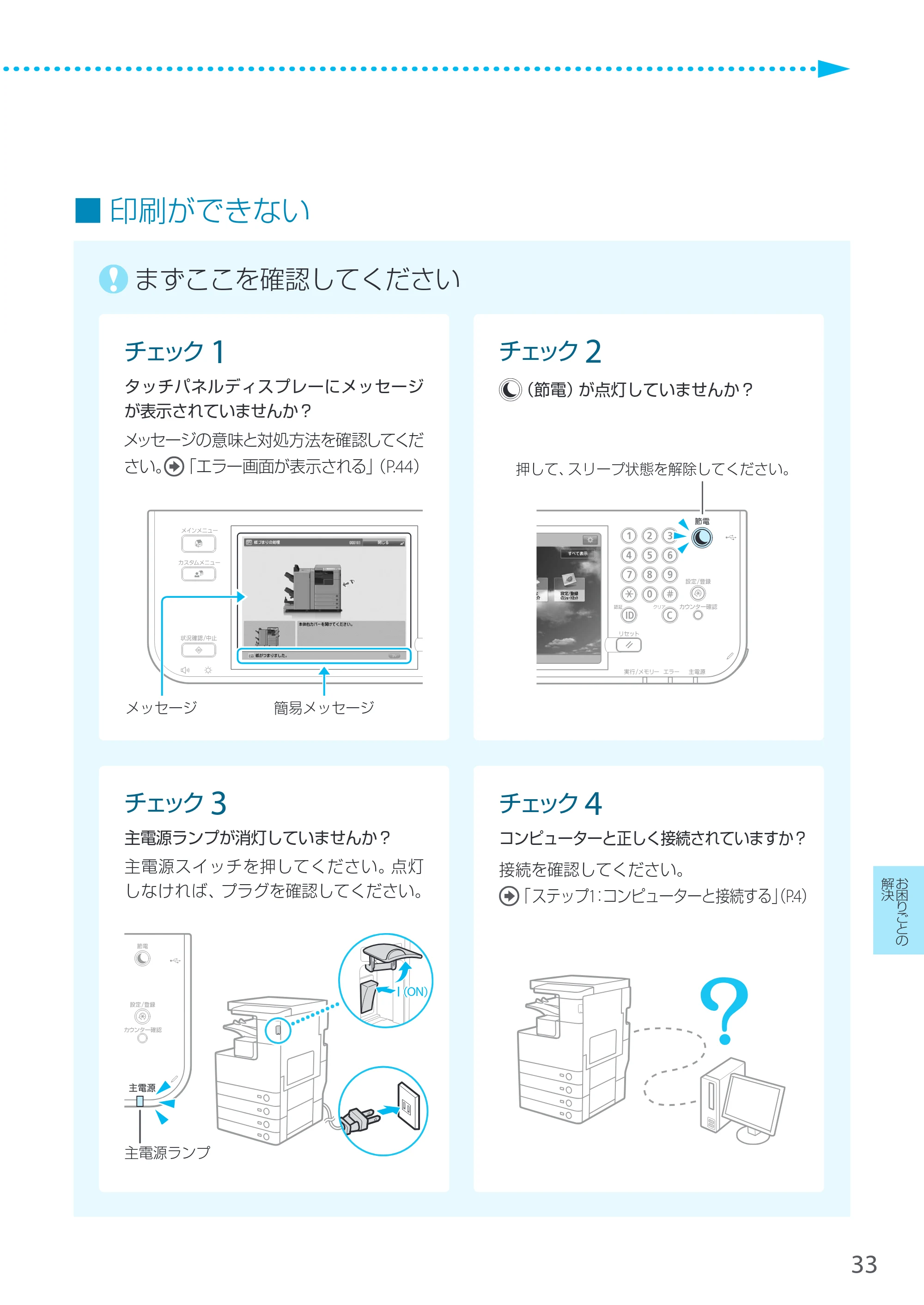 キヤノン LBP8900 サポートガイド 2014年10月8日掲載（PDF：21.0MB） — 印刷ができない — 原本ページ — 33ページ