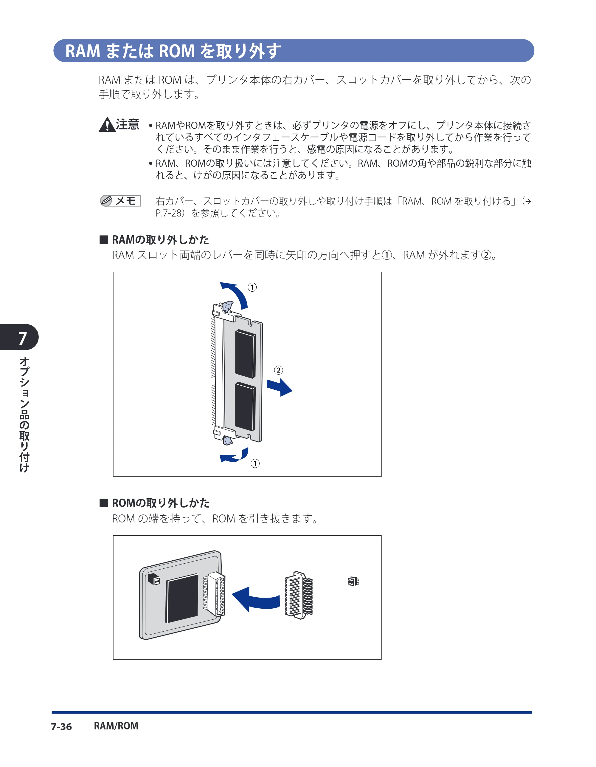 キヤノン LBP3980 ユーザーズガイド 2011年1月20日更新 （PDF形式／12.91Mバイト） — RAMまたはROMを取り外す — 原本ページ — 323ページ