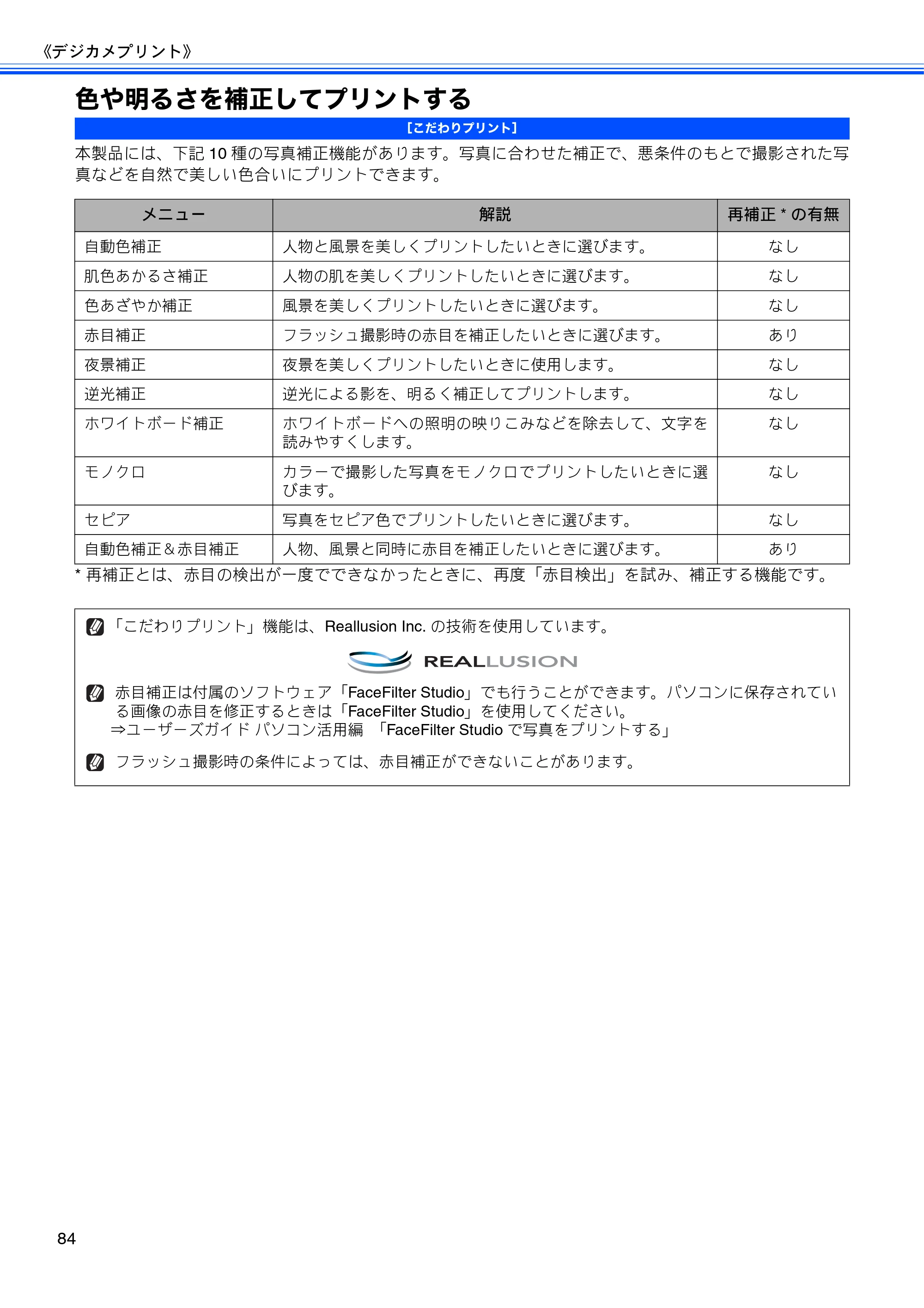 ブラザー DCP-J925N / MFC-J825N / MFC-J955DN / MFC-J955DWN ユーザーズガイド ～応用編～ — 色や明るさを補正してプリントする — 原本ページ — 86ページ