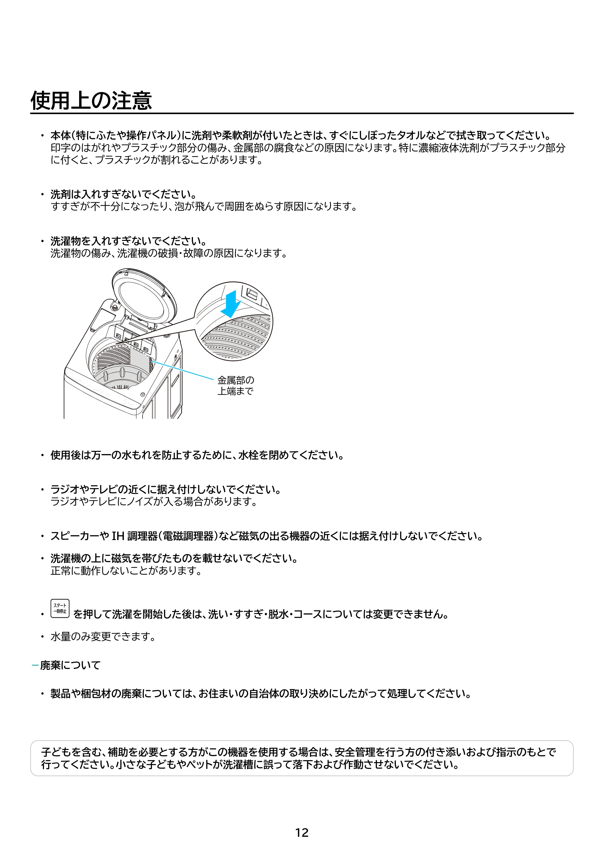 アイリスオーヤマ TCW-100A01 取扱説明書 — 原本ページ — 12ページ