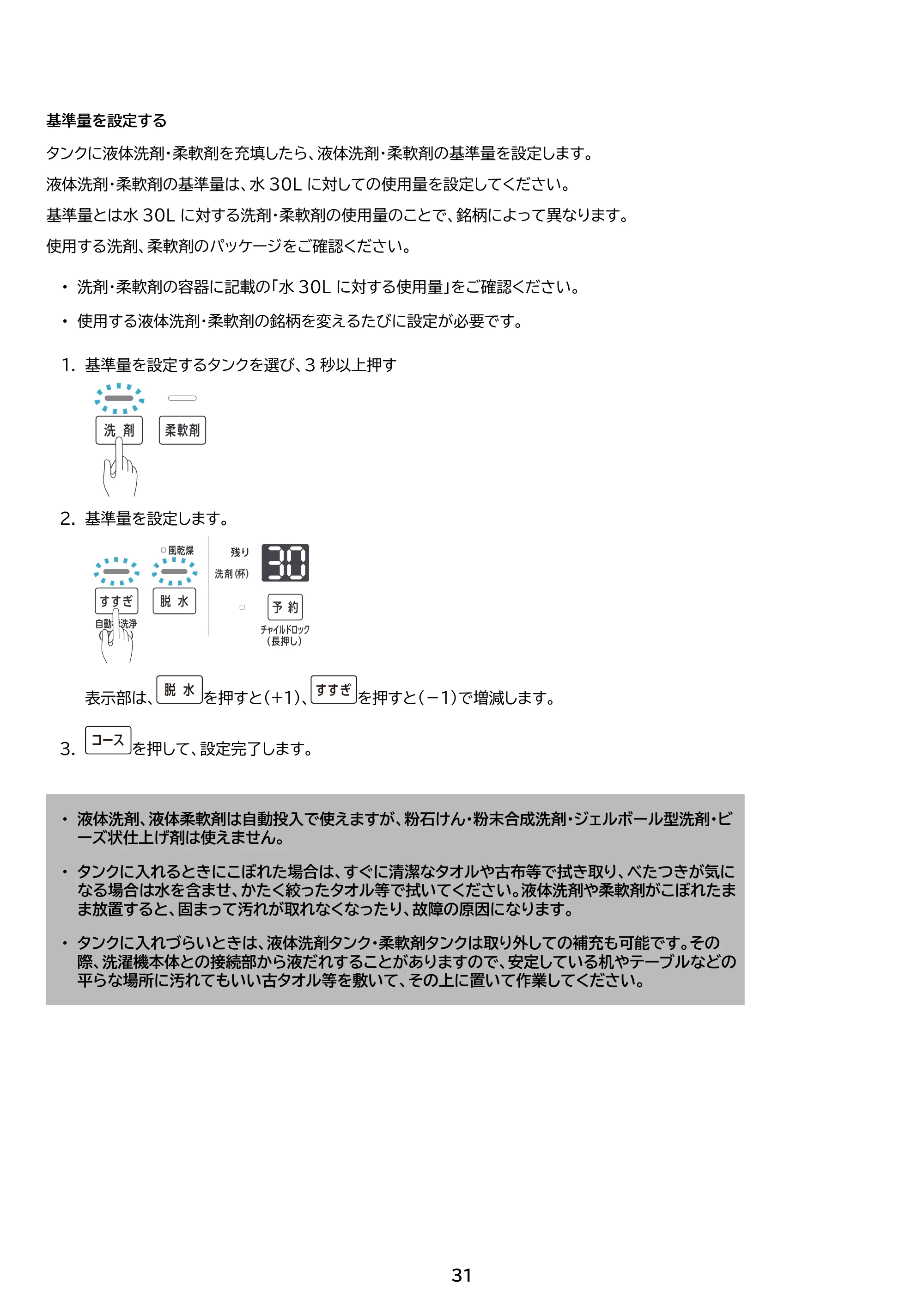 アイリスオーヤマ ITW-70B01 取扱説明書 — 原本ページ — 31ページ