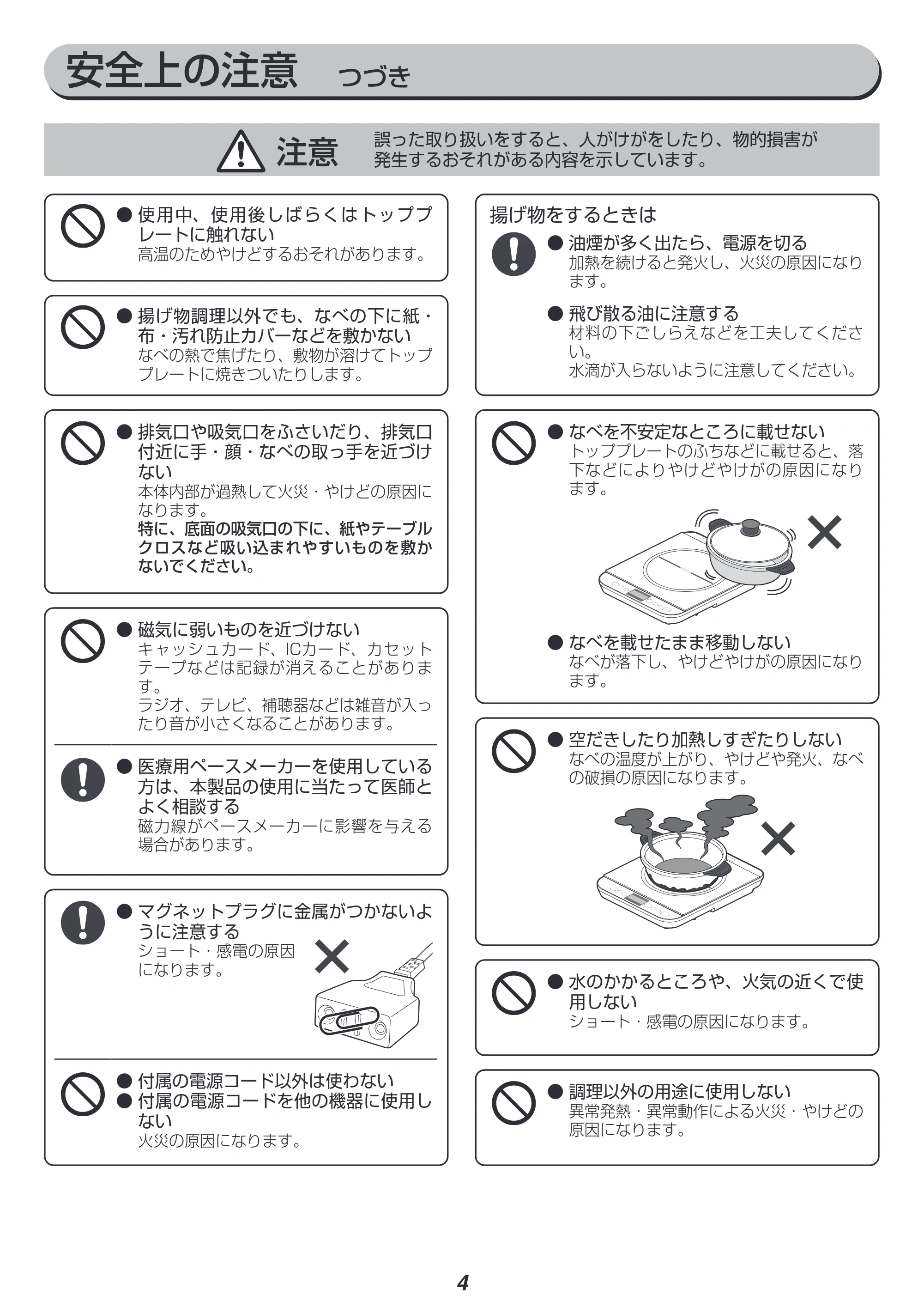 アイリスオーヤマ IHC-TM142 取扱説明書 — 原本ページ — 4ページ