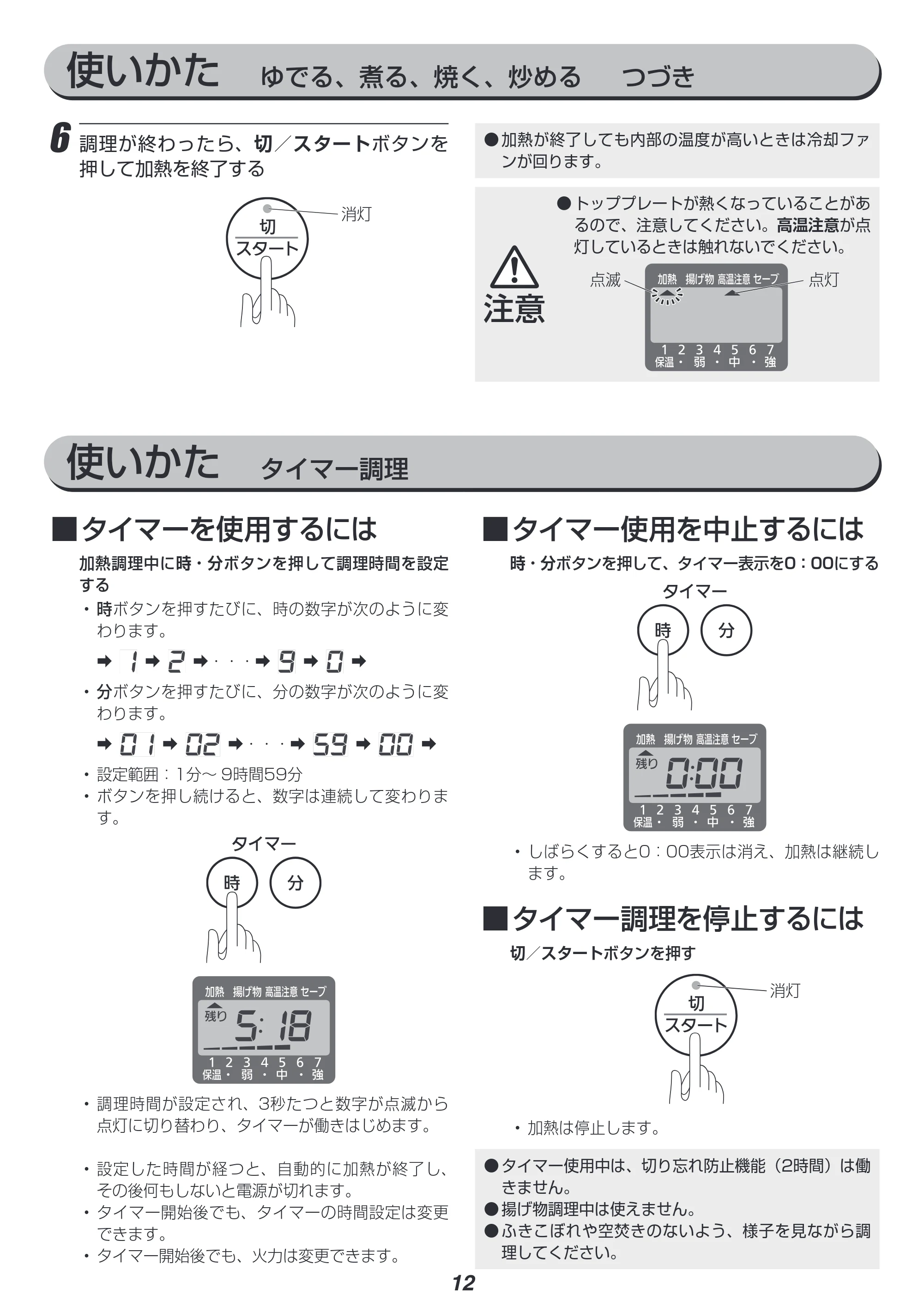 アイリスオーヤマ IHC-TM142 取扱説明書 — 原本ページ — 12ページ