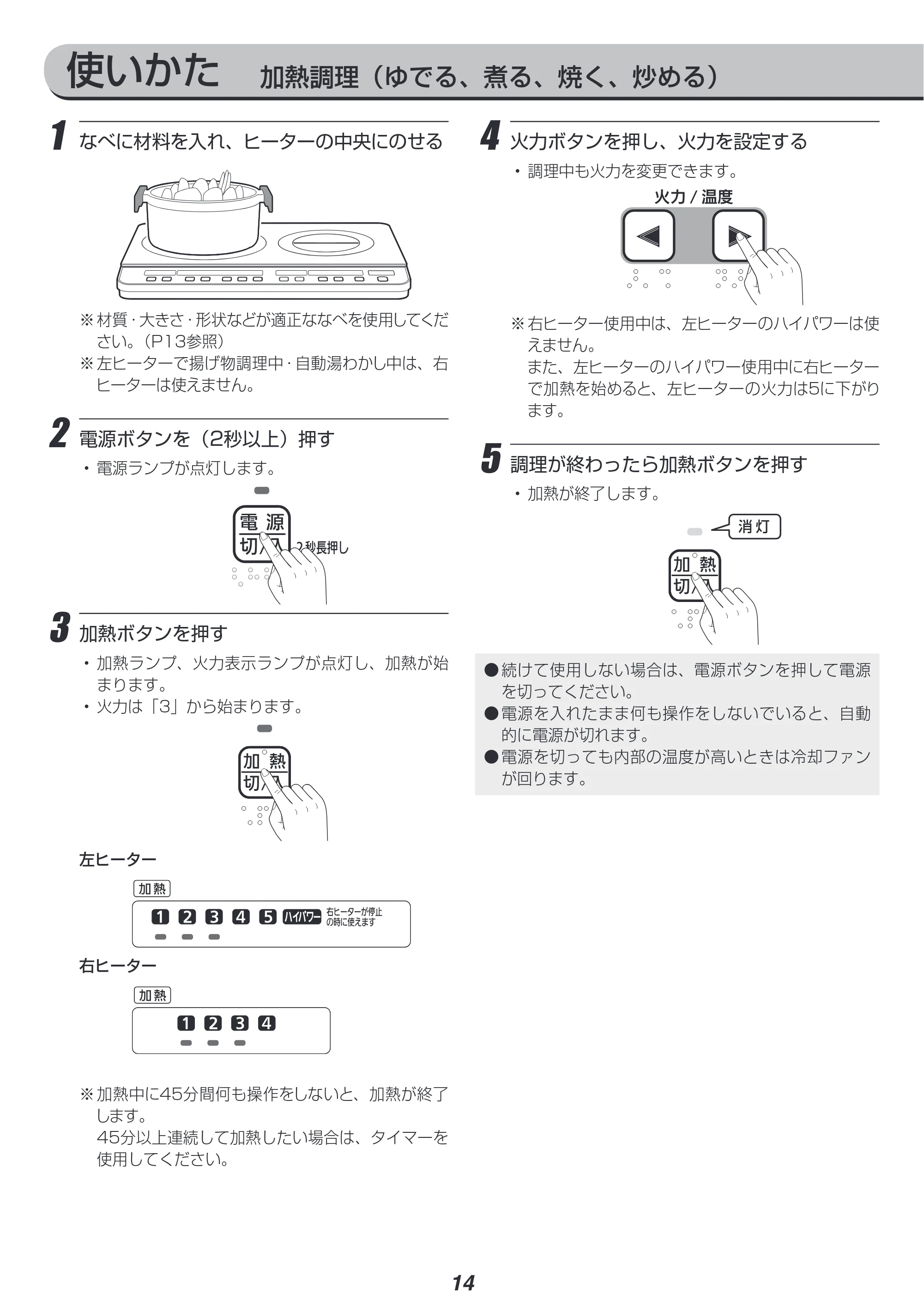 アイリスオーヤマ IHK-W1 取扱説明書 — 原本ページ — 14ページ