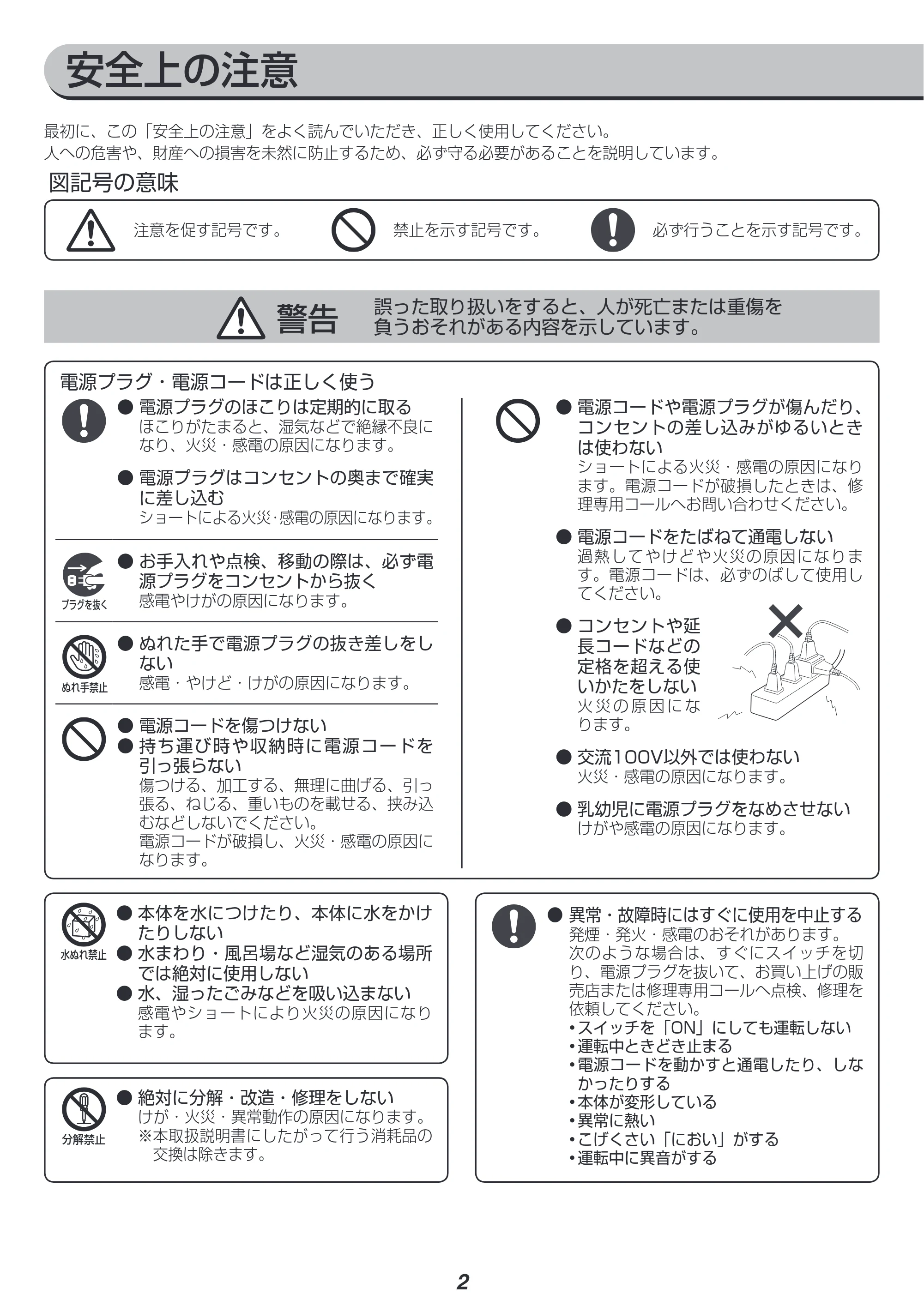 アイリスオーヤマ IC-FAC3 取扱説明書 — 原本ページ — 2ページ