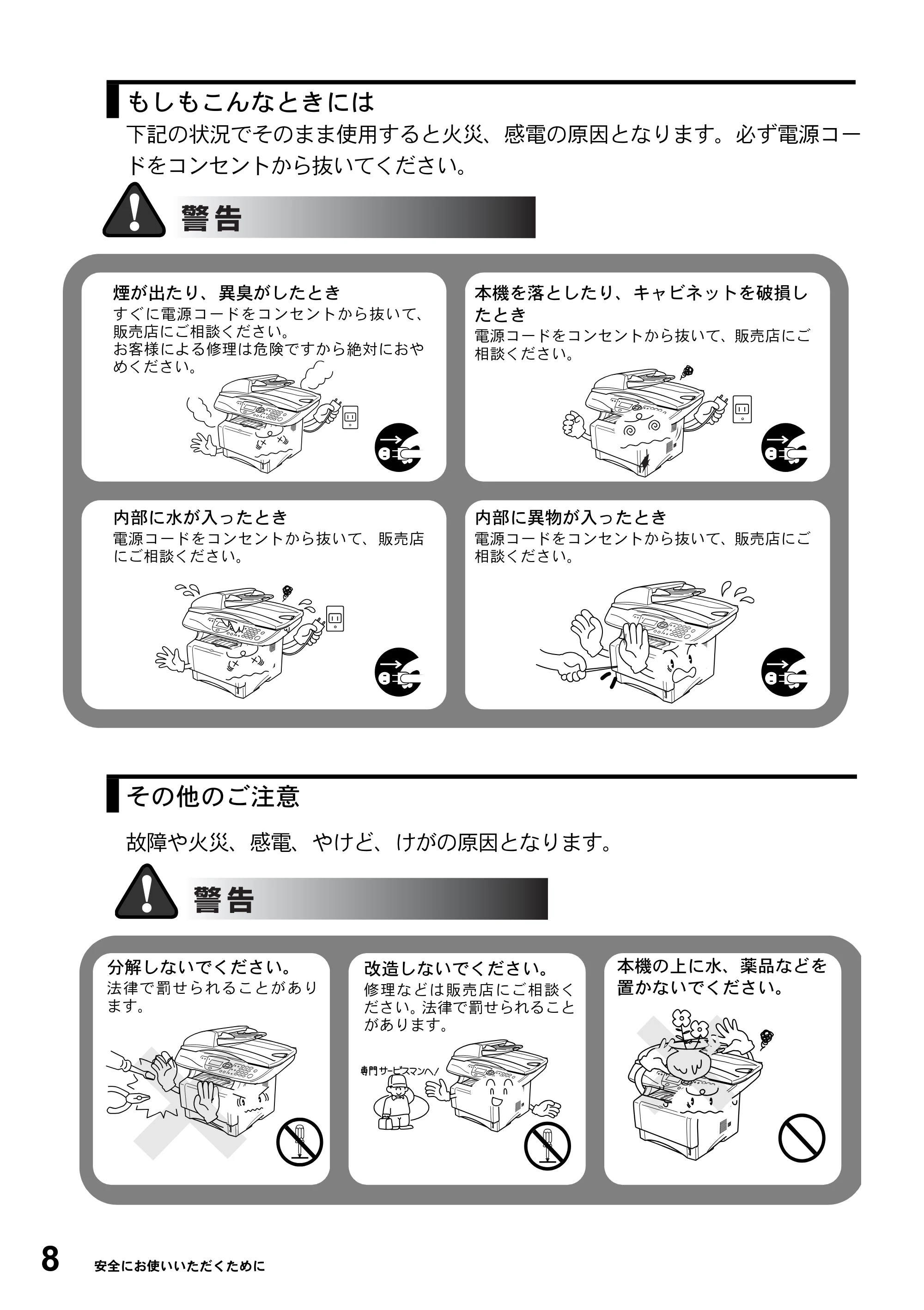 ブラザー DCP-8025J 取扱説明書（本体） — 原本ページ — 8ページ