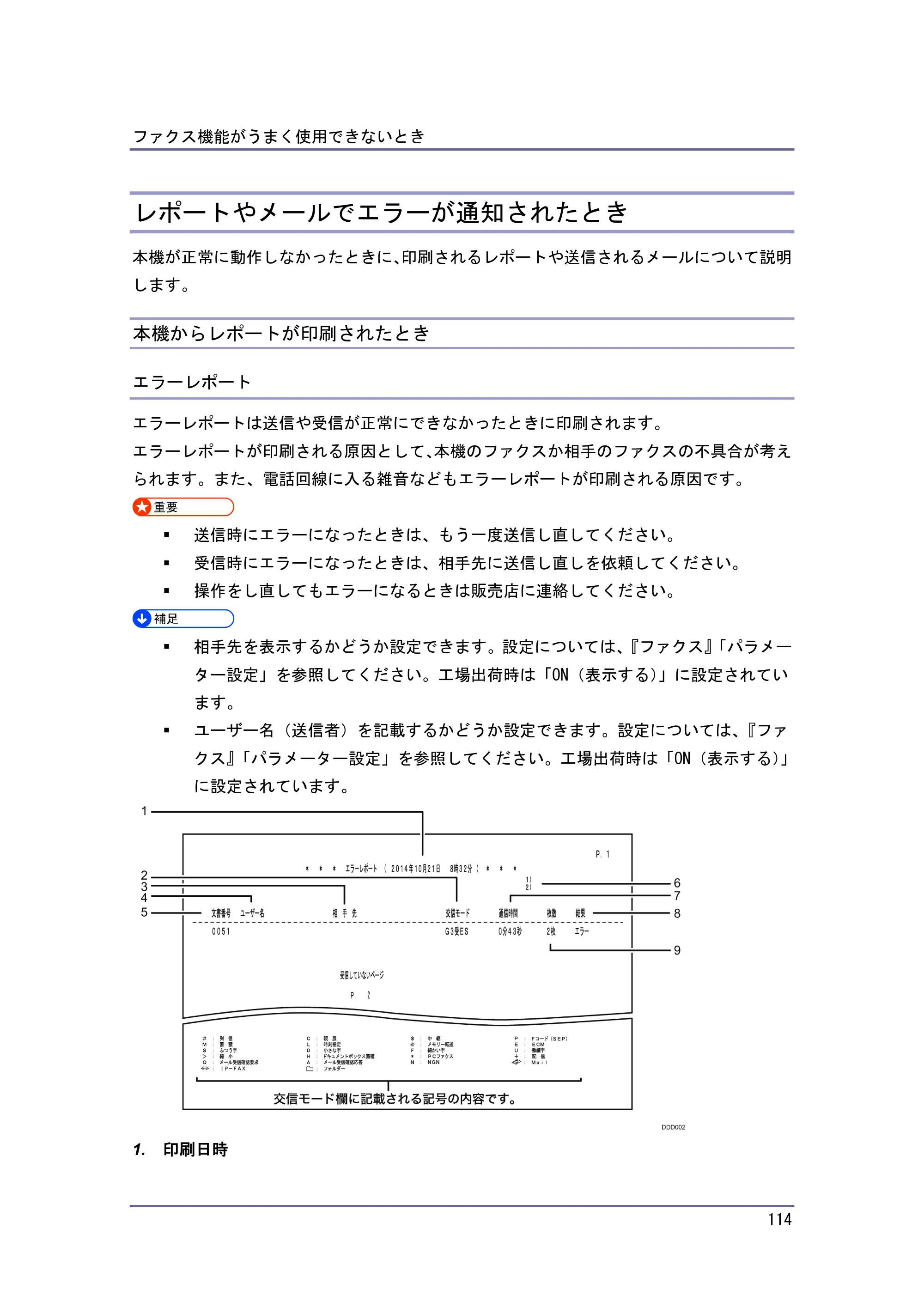 京セラ TASKalfa 4010w / TASKalfa 4011w / TASKalfa 4012w TASKalfa 4010w/4011w/4012w 使用説明書 (こまったときは) — レポートやメールでエラーが通知されたとき — 原本ページ — 114ページ