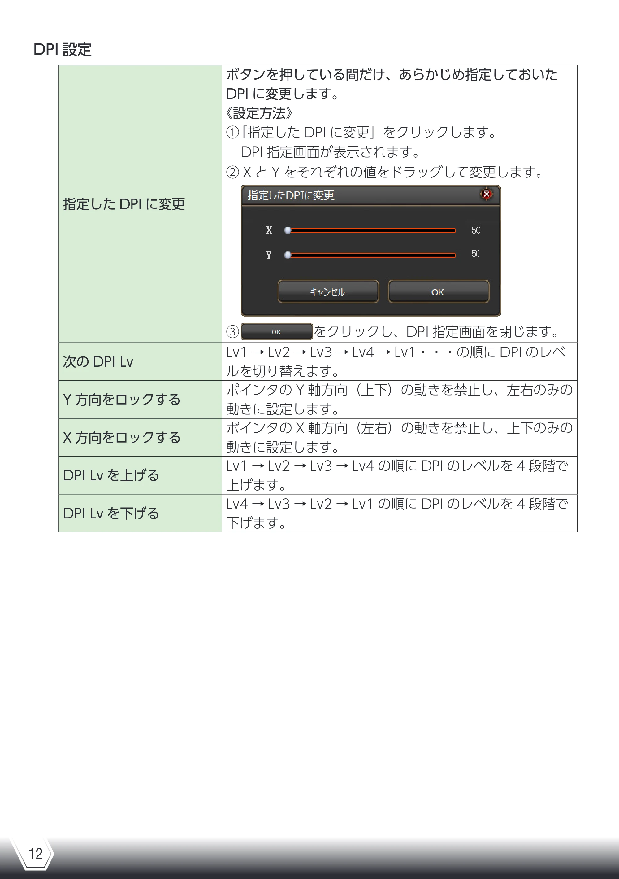 エレコム M-DUX70BK ドライバマニュアル — 原本ページ — 12ページ