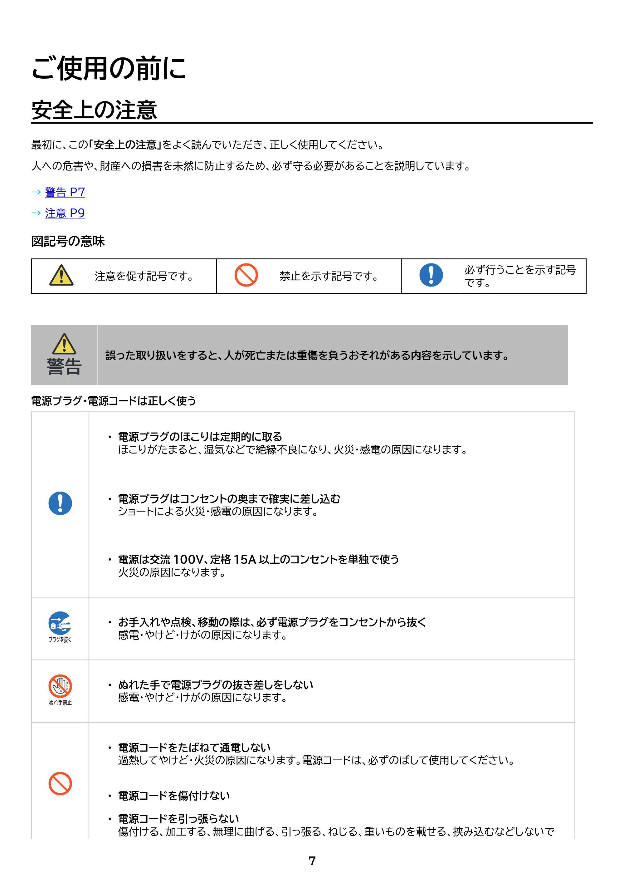 アイリスオーヤマ ITW-100B01 取扱説明書 — 原本ページ — 7ページ
