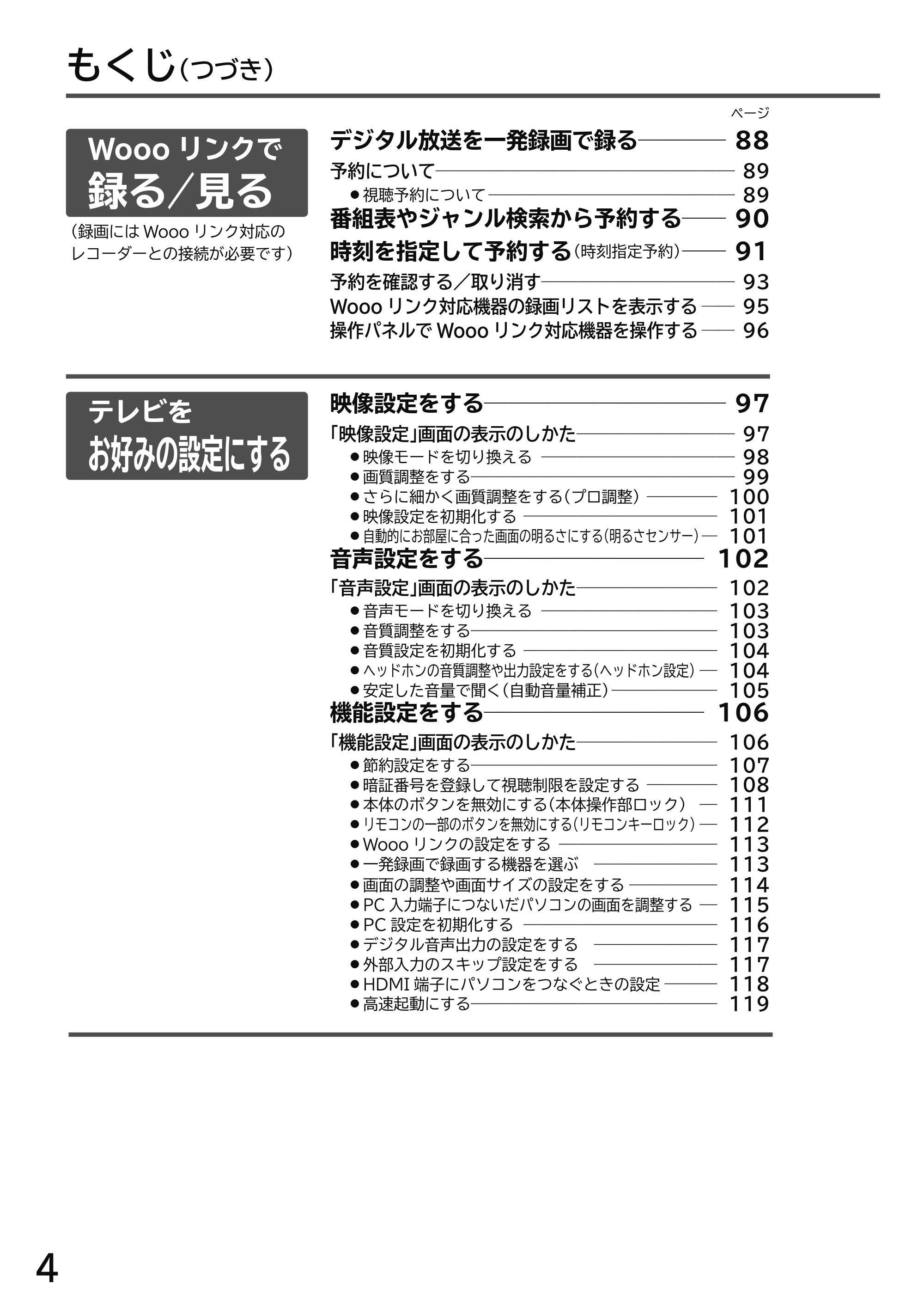 日立 L49-H3 / L43-H3 / L32-H3 取扱説明書 — 原本ページ — 4ページ