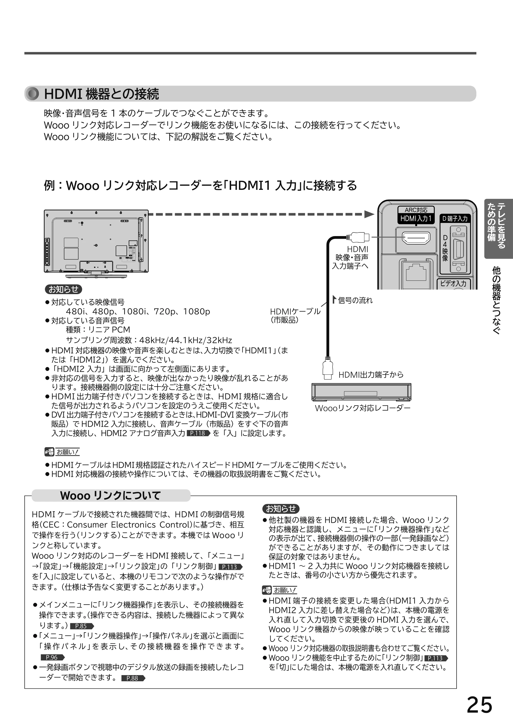 日立 L49-H3 / L43-H3 / L32-H3 取扱説明書 — 原本ページ — 25ページ