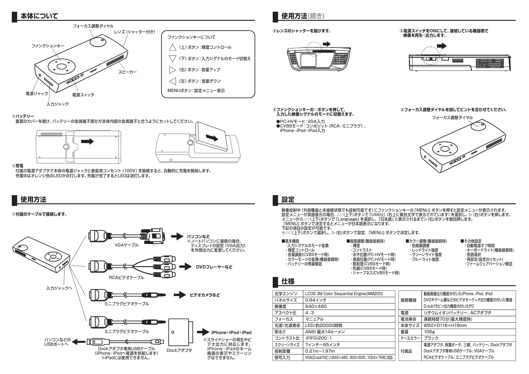 サンワサプライ PRJ-1 取扱説明書 — 原本ページ — 2ページ